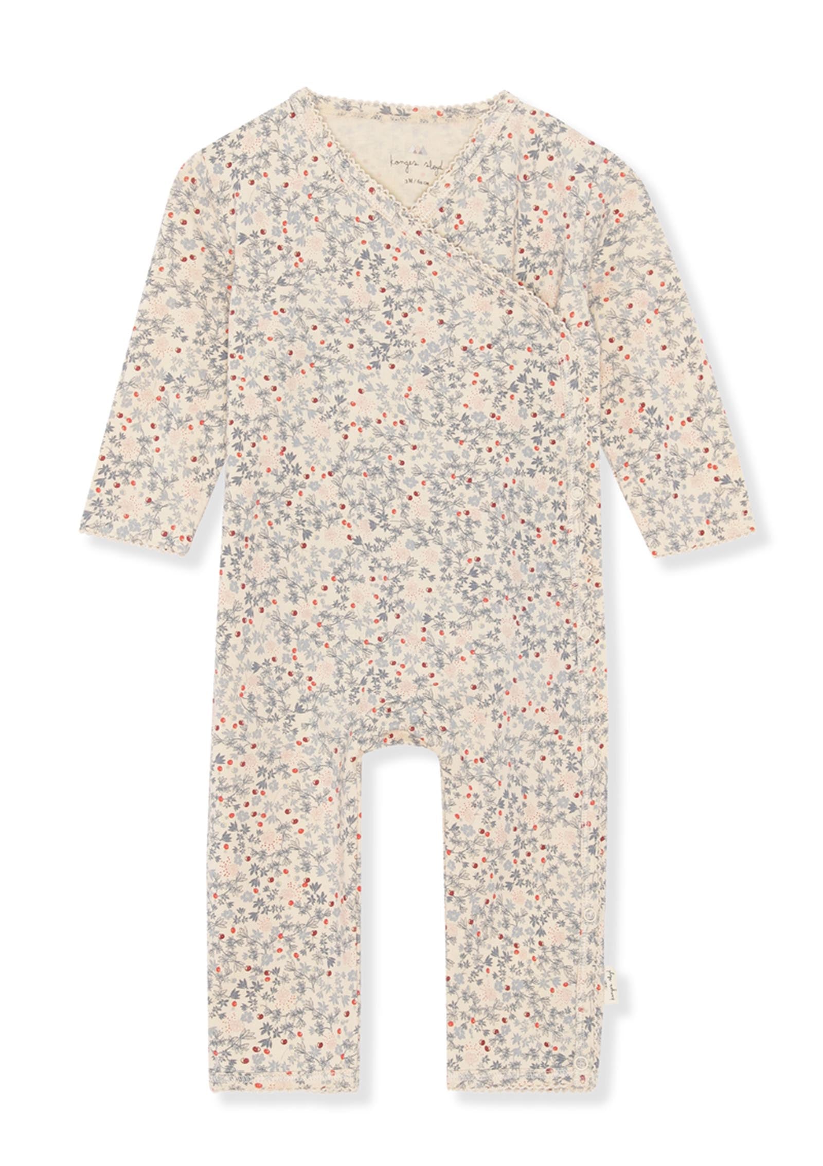 Konges Sløjd Basic Newborn Onesie Rose Hip Blue