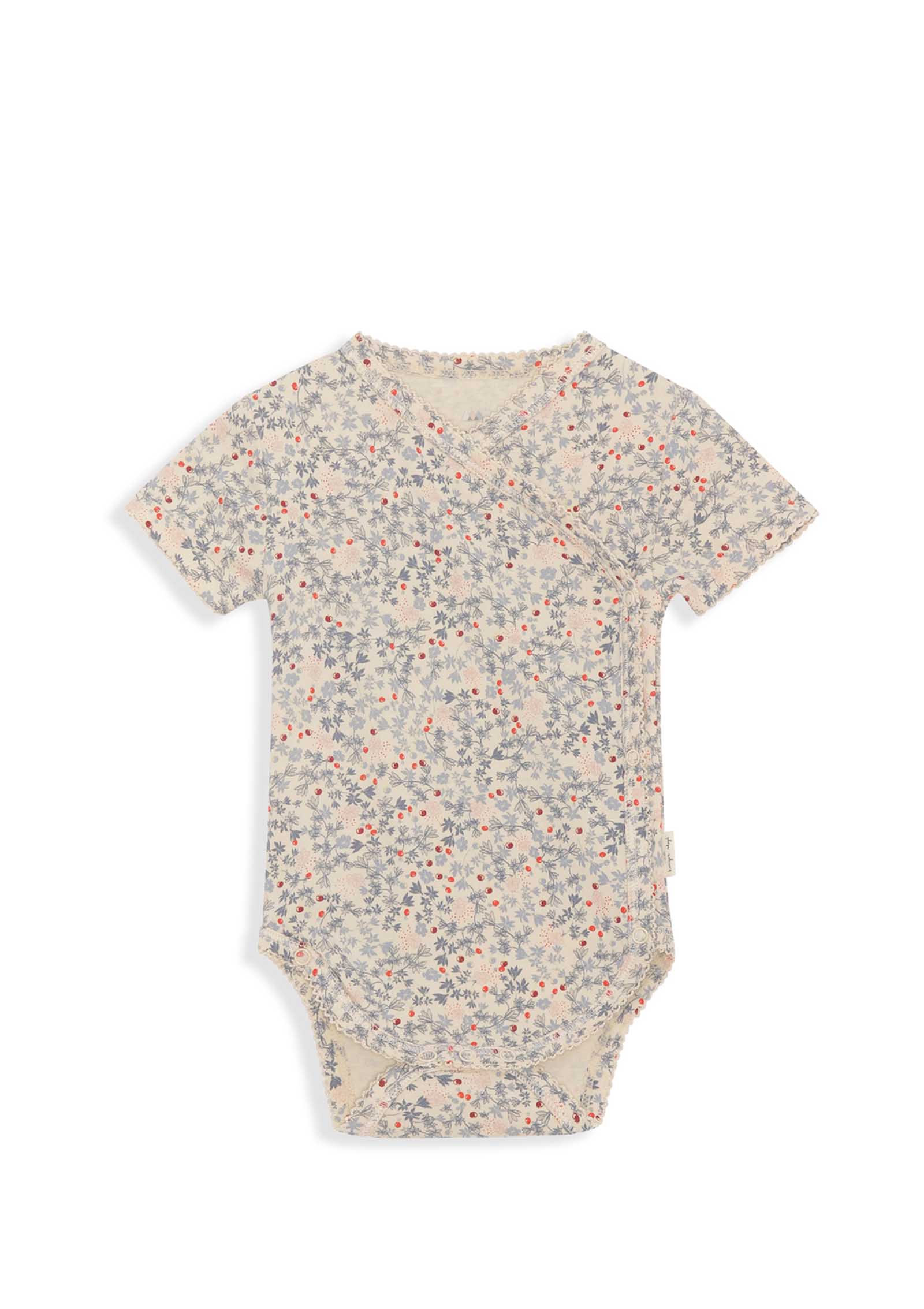 Konges Sløjd Basic Kurzarm Body für Neugebroene Rose Hip Blue