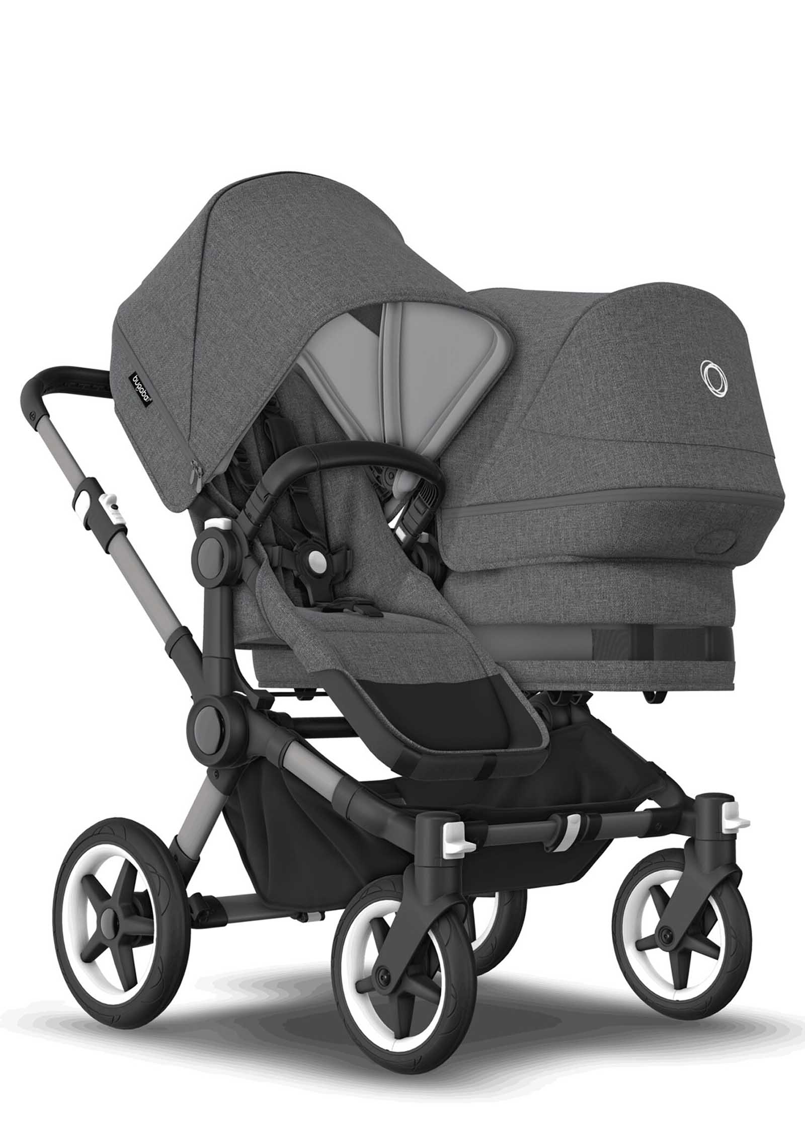 Bugaboo Donkey 5 Duo Kinderwagenset Graphit / Grau meliert