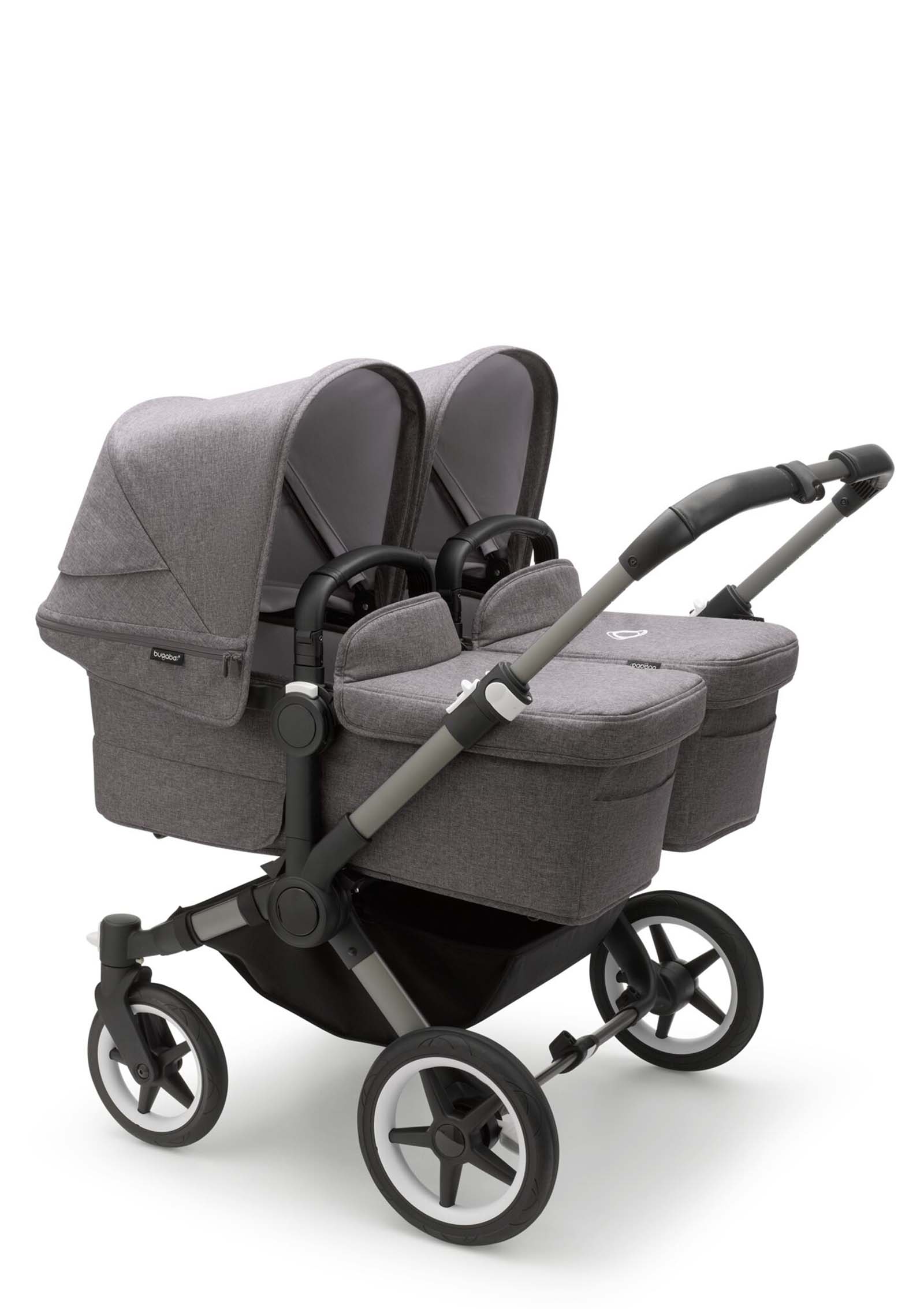 bugaboo Donkey 5 Twin Kinderwagenset Graphit / Grau meliert
