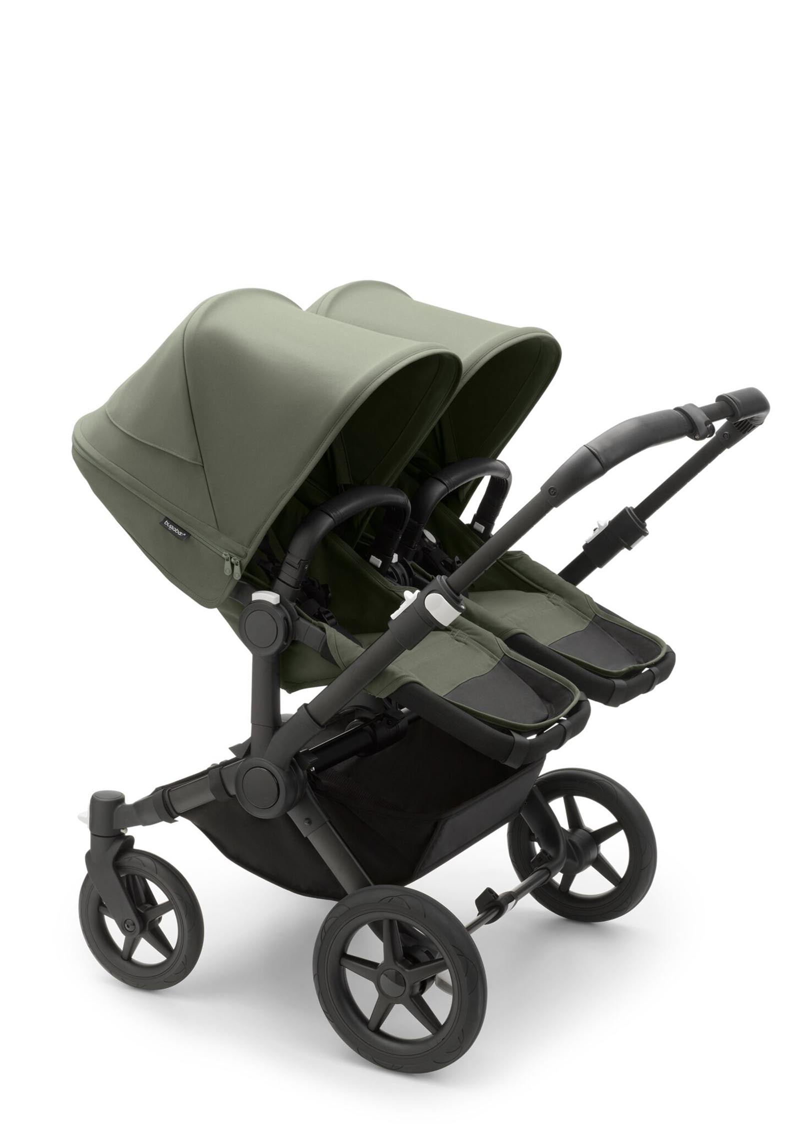 bugaboo Donkey 5 Twin Kinderwagen-Set Schwarz / Waldgrün