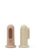 2er-Set Silikon Finger Zahnbürste Blush/Shifting Sand
