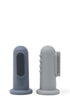 2er-Set Silikon Finger Zahnbürste Stone/Tradewinds