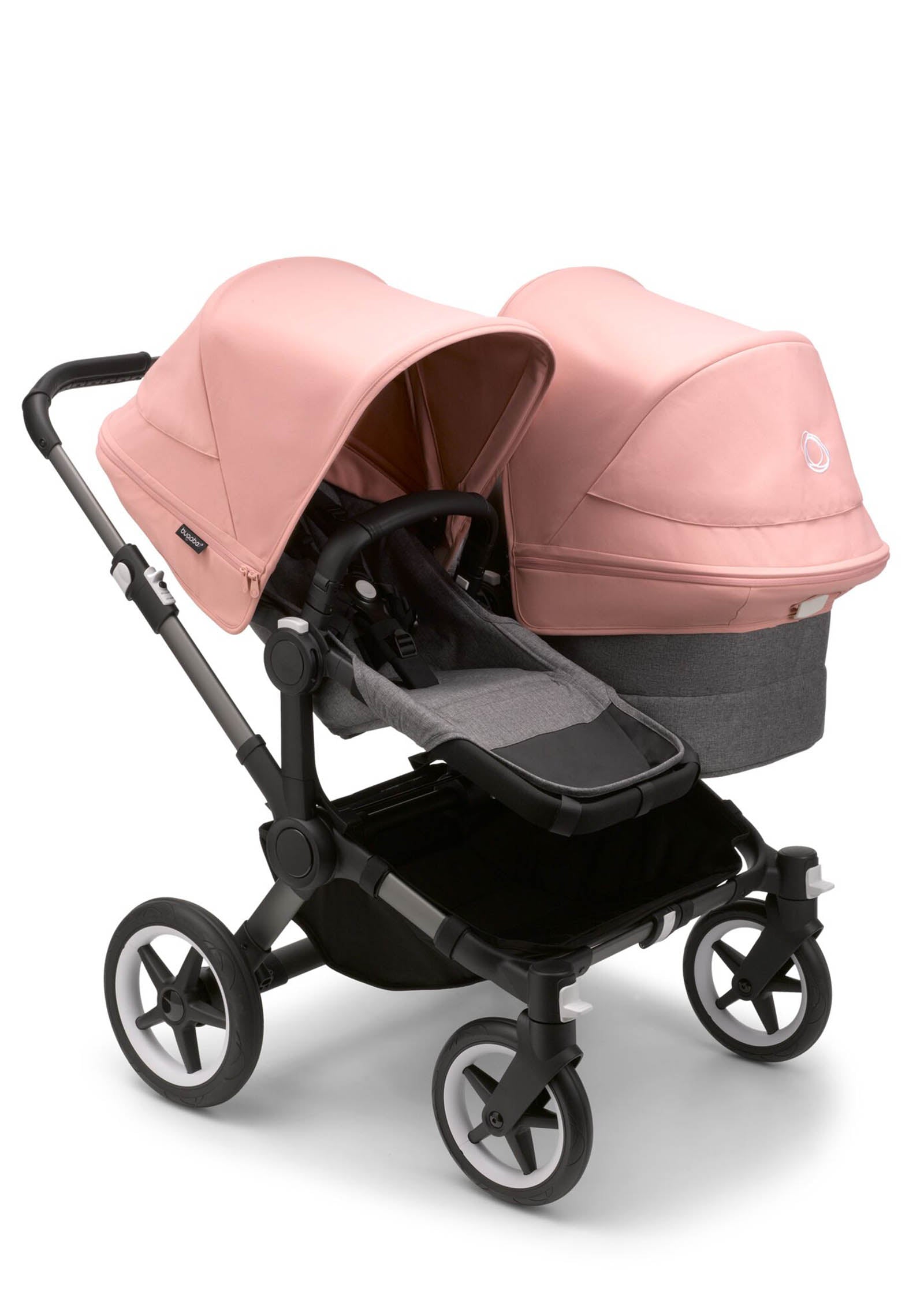 bugaboo Donkey 5 Duo 'styled by you' Graphit-Grau meliert-Morgenrosa