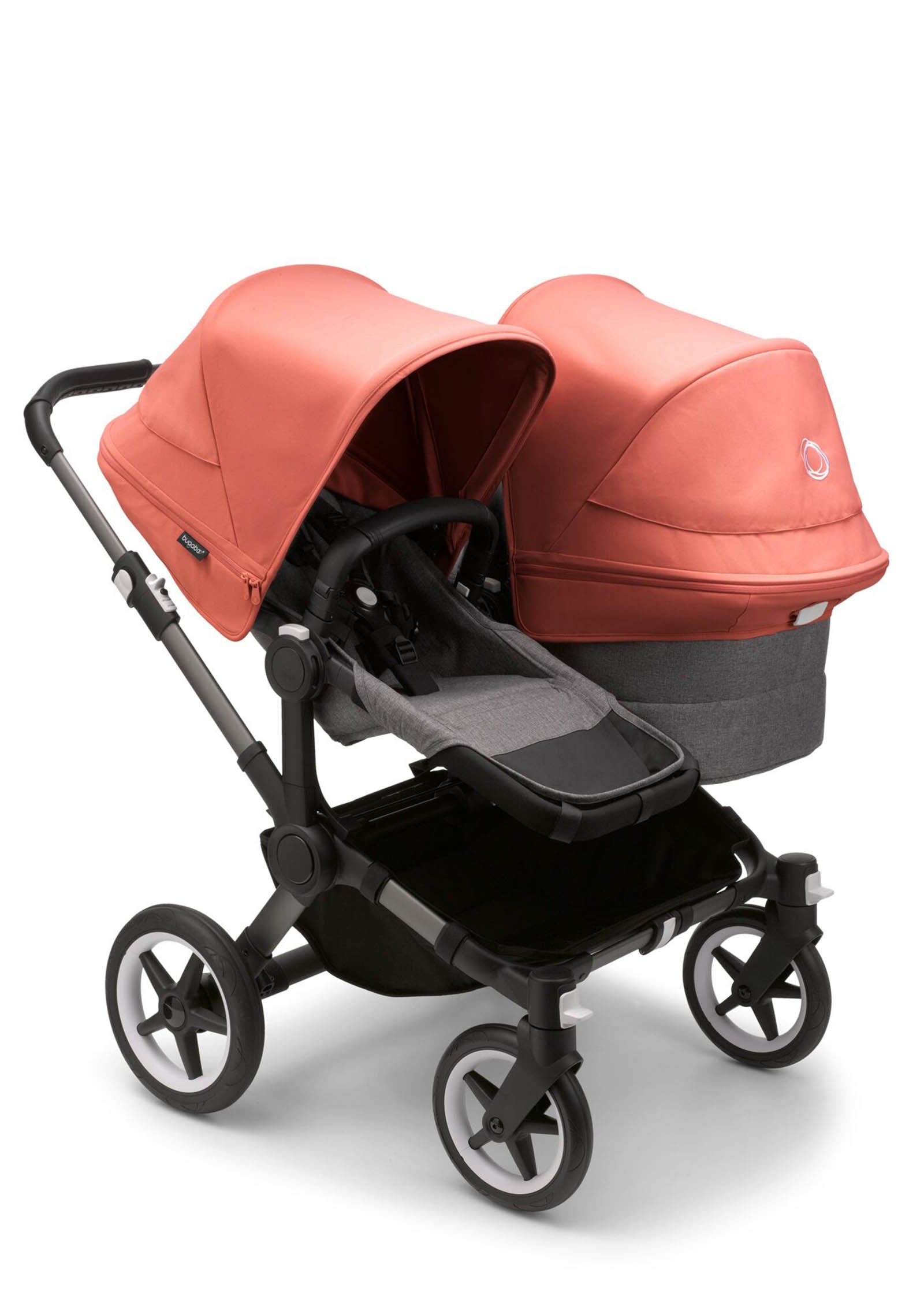bugaboo Donkey 5 Duo 'styled by you' Graphit-Grau meliert-Morgenrot