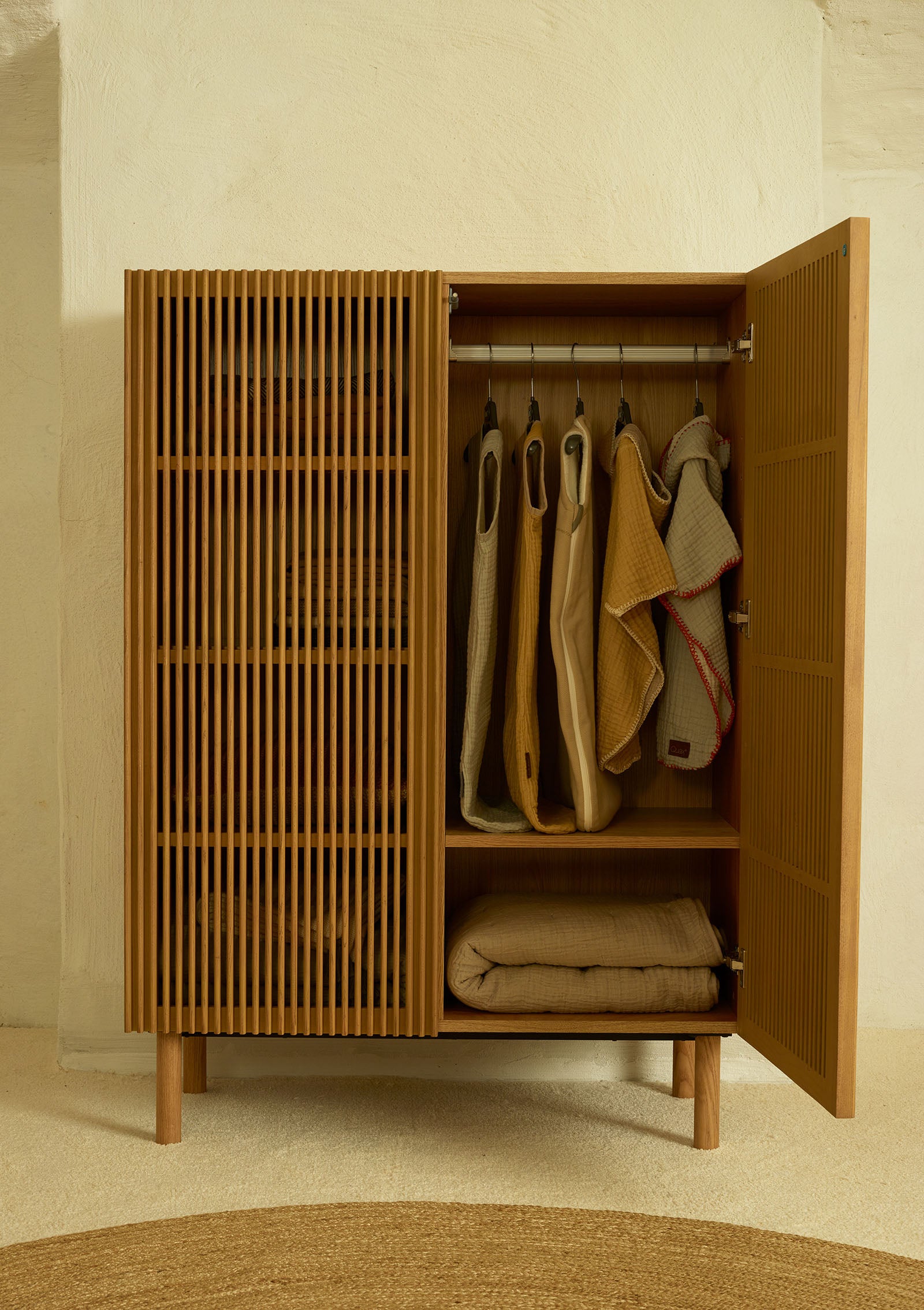 Kleiderschrank 2-türig 'Hai No Ki' Natural Ash