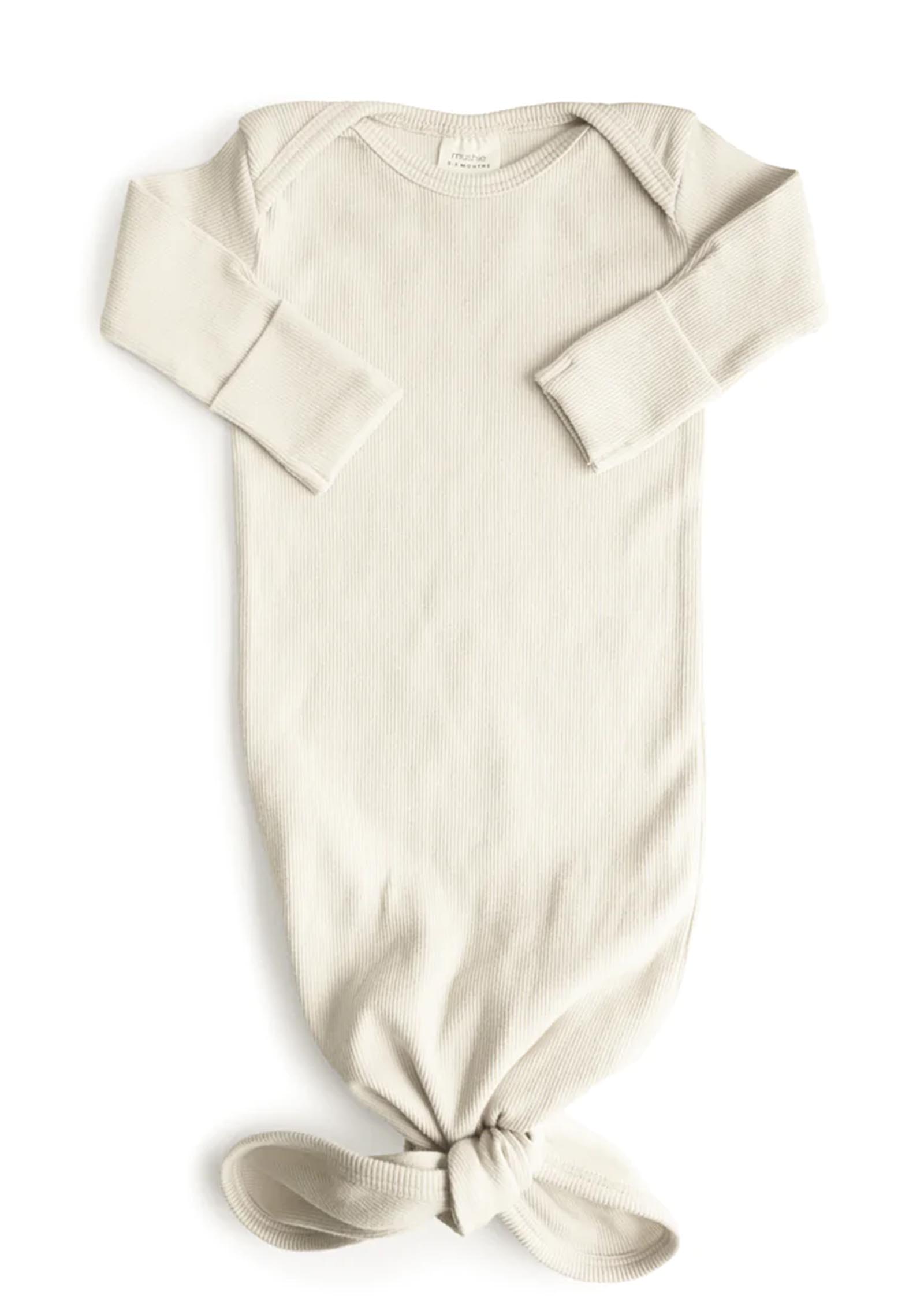 mushie geknotetes Babykleid ivory