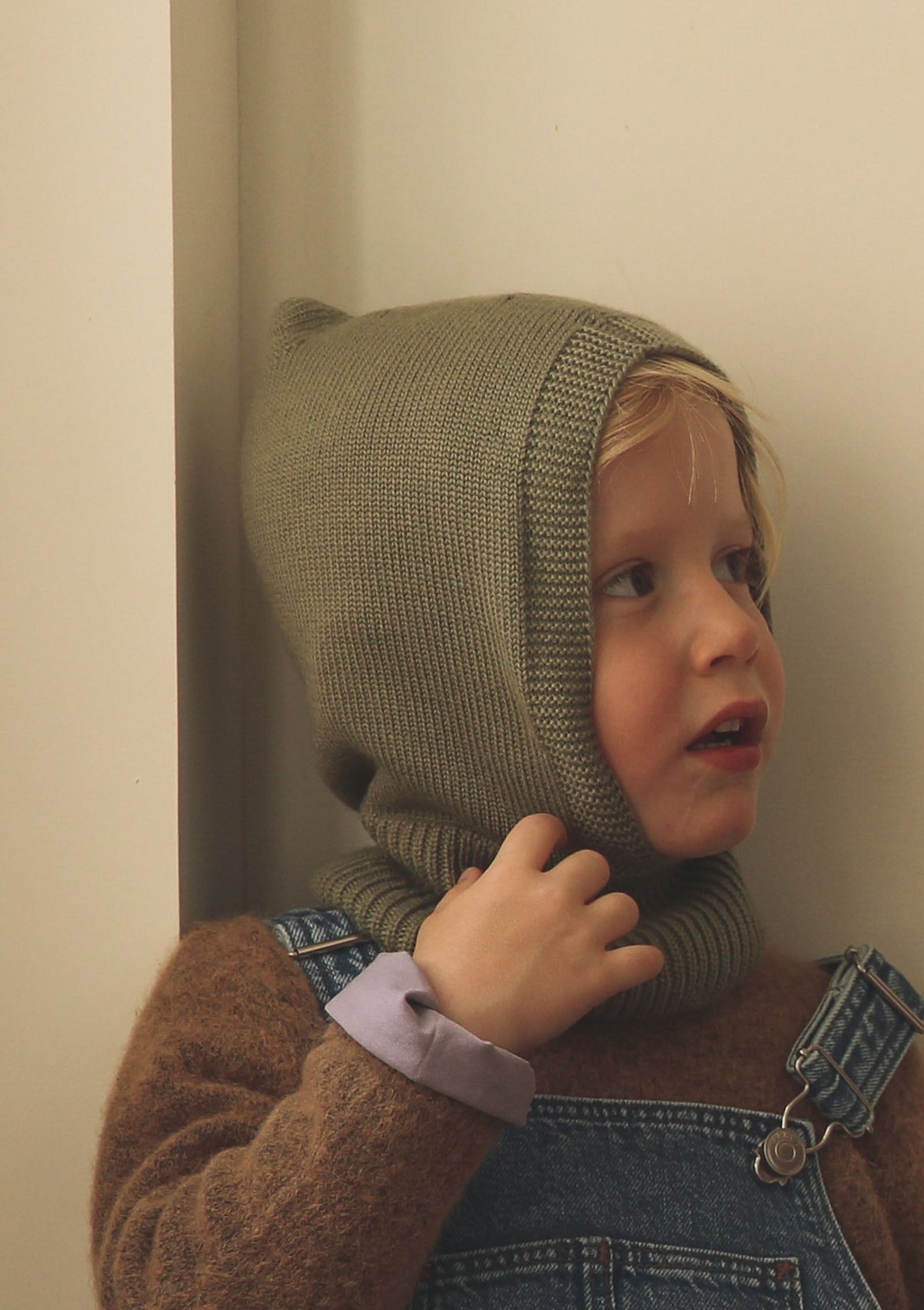 Merino Mütze Balaclava 'Eddy' artichoke