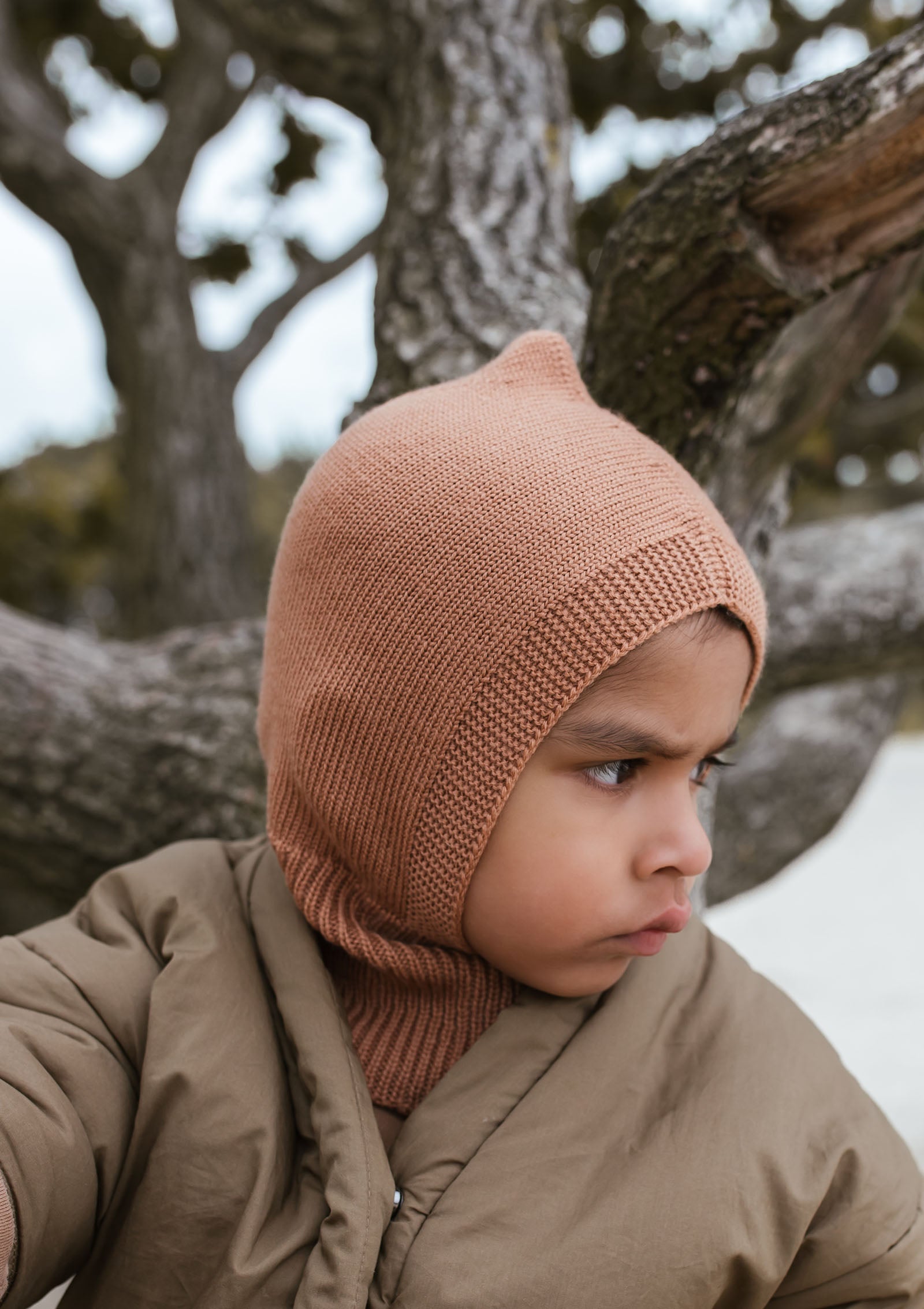 Merino Mütze Balaclava 'Eddy' terracotta