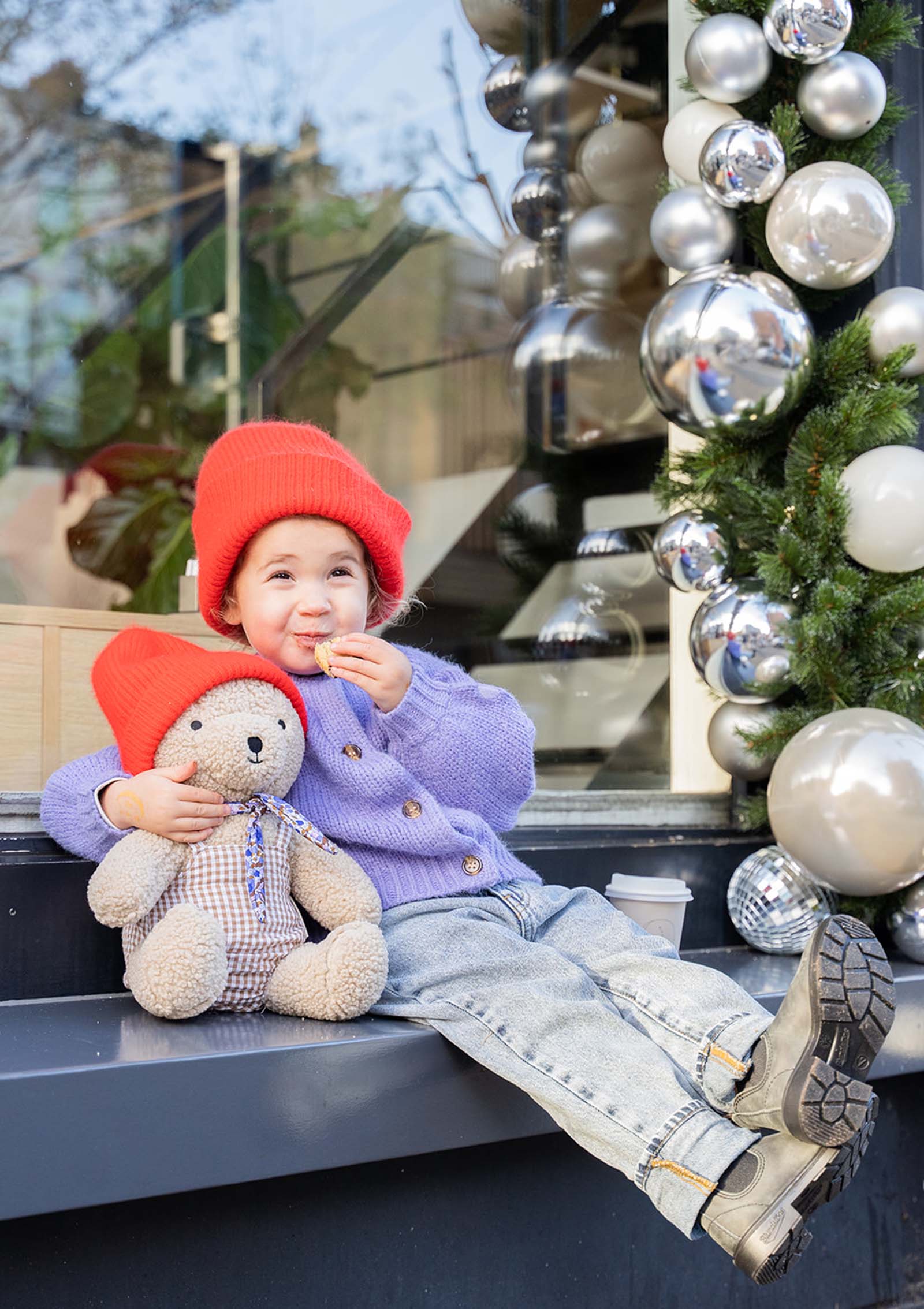 Studio Noos Teddybär Kuscheltier Wollweiß groß