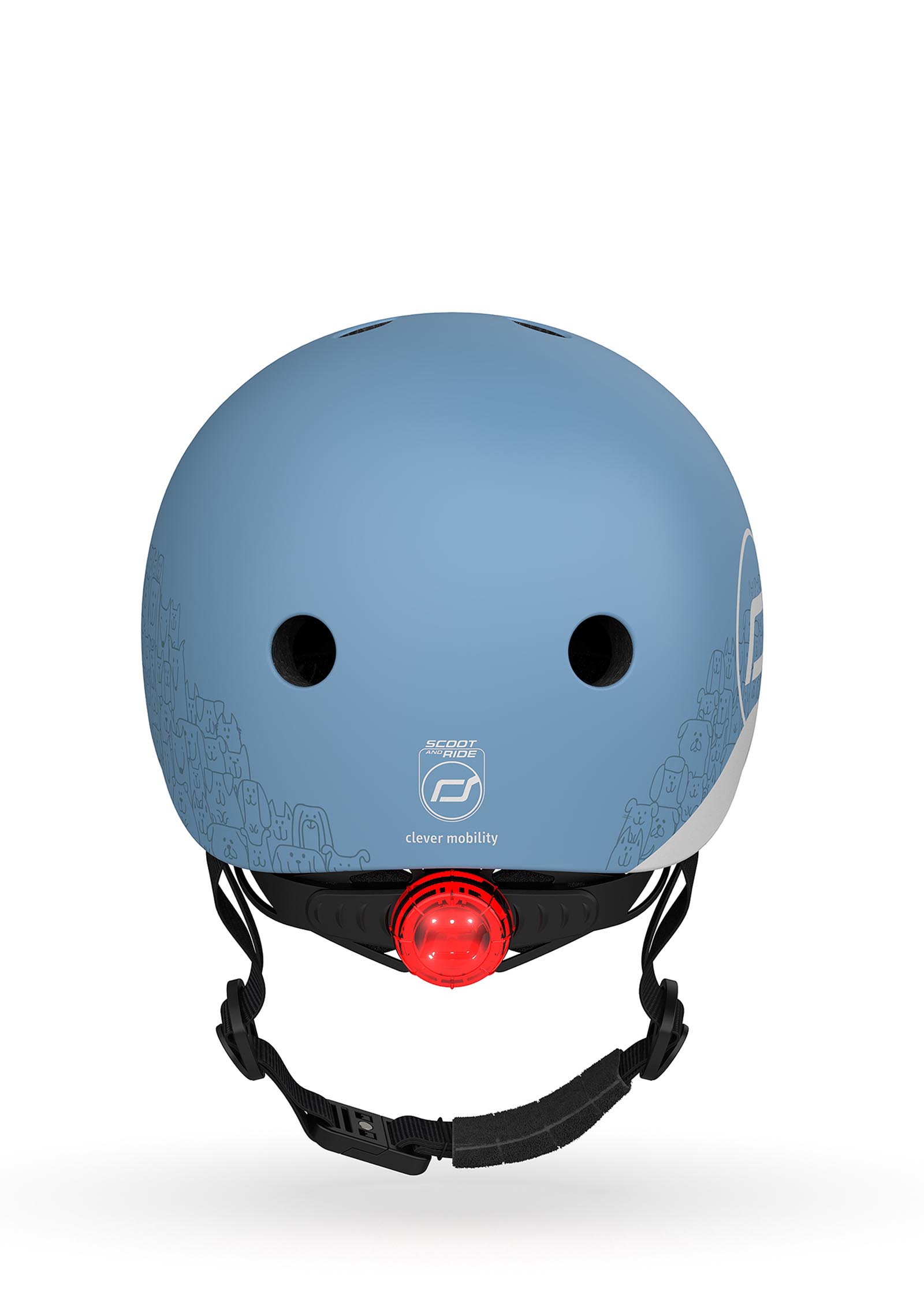 Scoot and Ride reflektierender Helm Steel