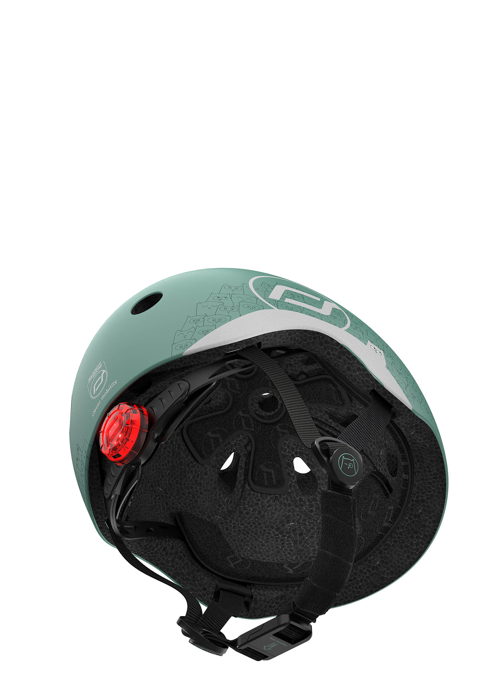 Scoot an Ride reflektierender Helm forest