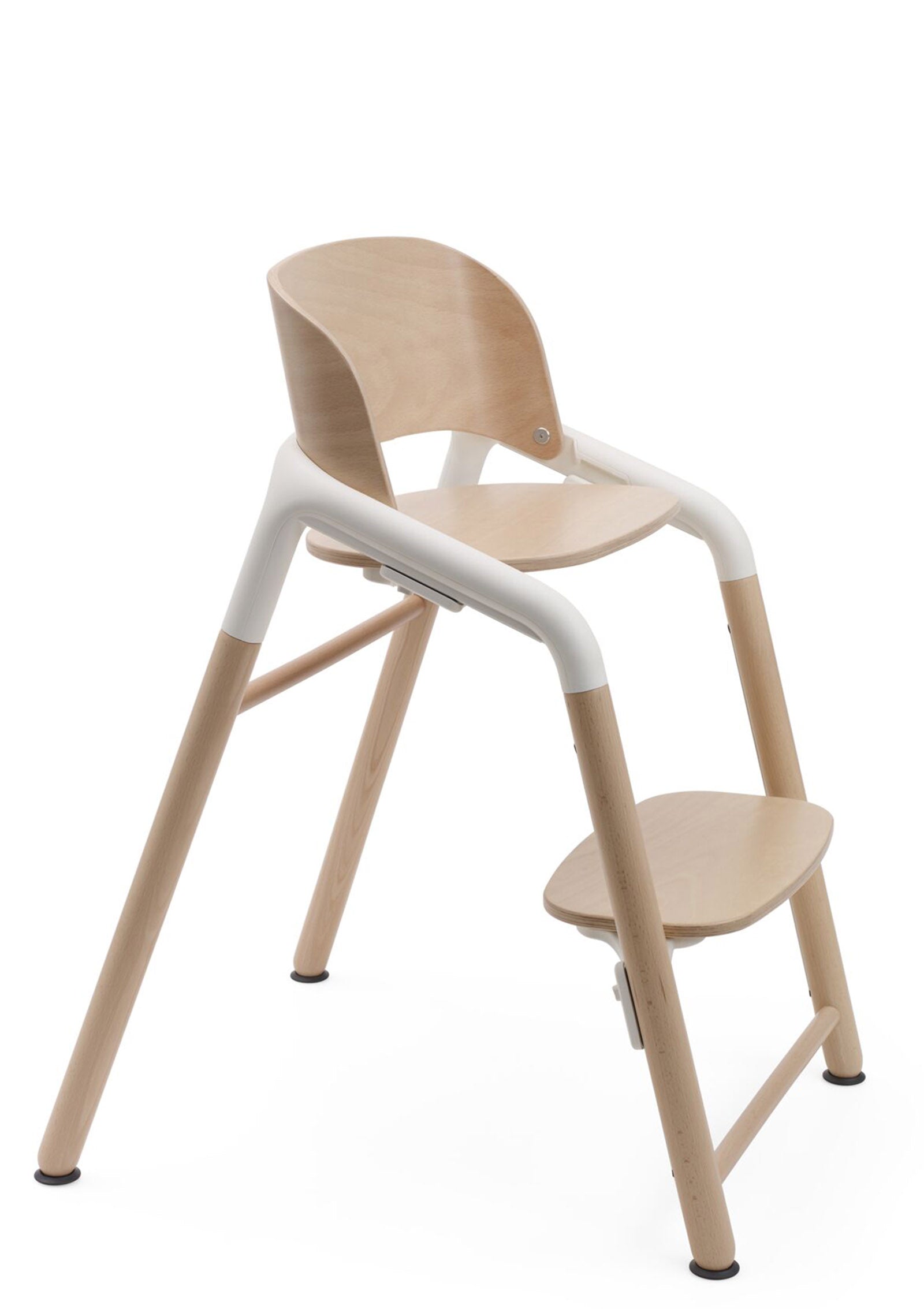 bugaboo Giraffe Stuhl neutrales Holz / weiß inkl. Neugeborenen-Set