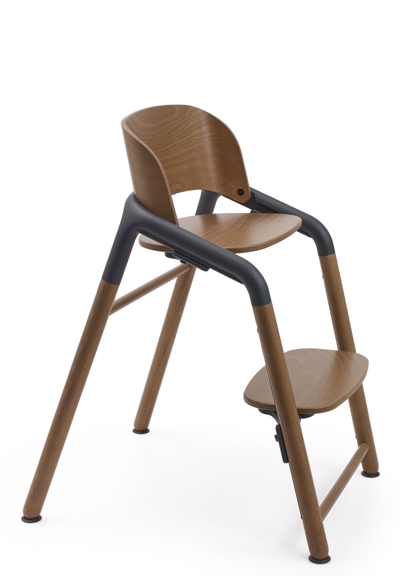 bugaboo Giraffe Stuhl wames Holz / grau inkl. Neugeborenen-Set