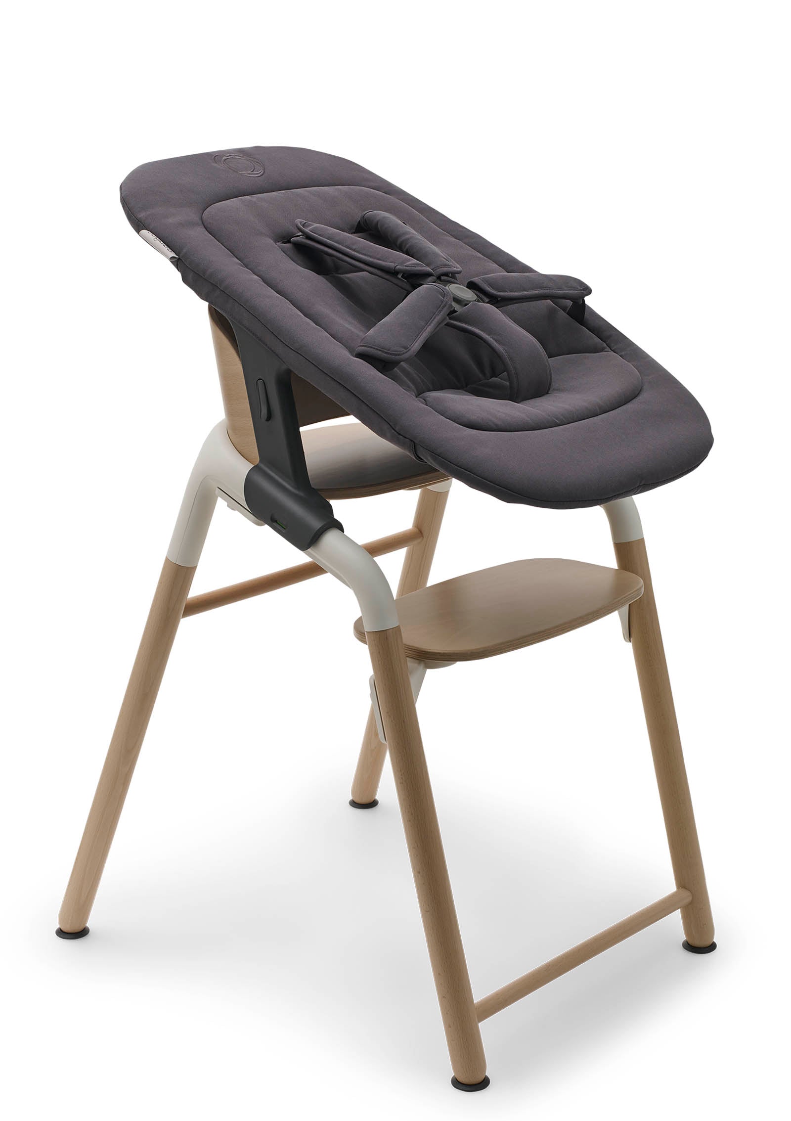 bugaboo Giraffe Stuhl neutrales Holz / weiß inkl. Neugeborenen-Set