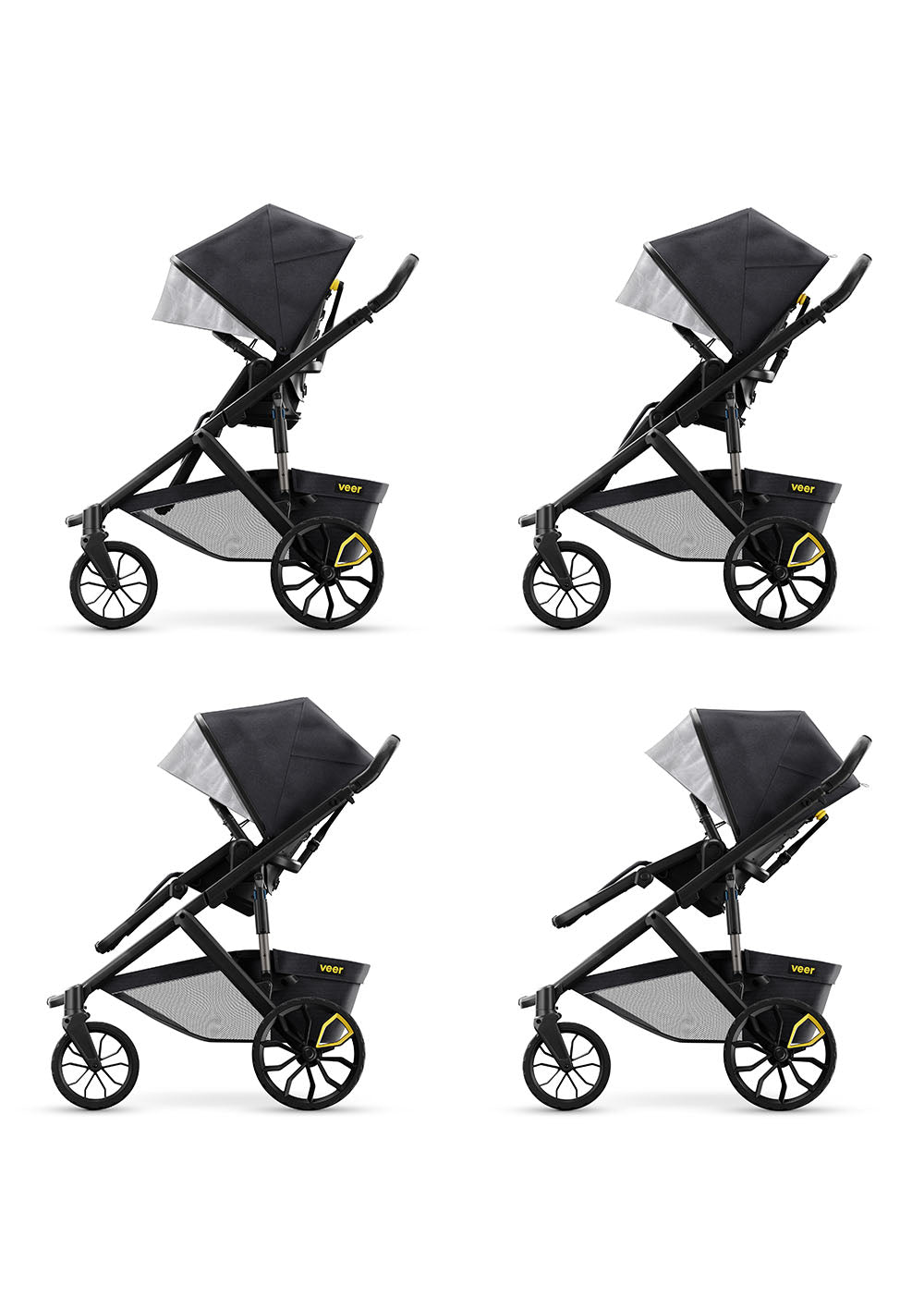 veer Switchback Kinderwagen Travel-Set dunkelgrau / schwarz