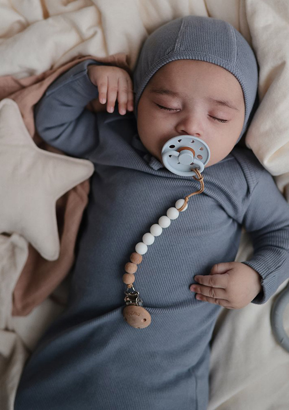 Baby Bonnet gerippt tradewinds