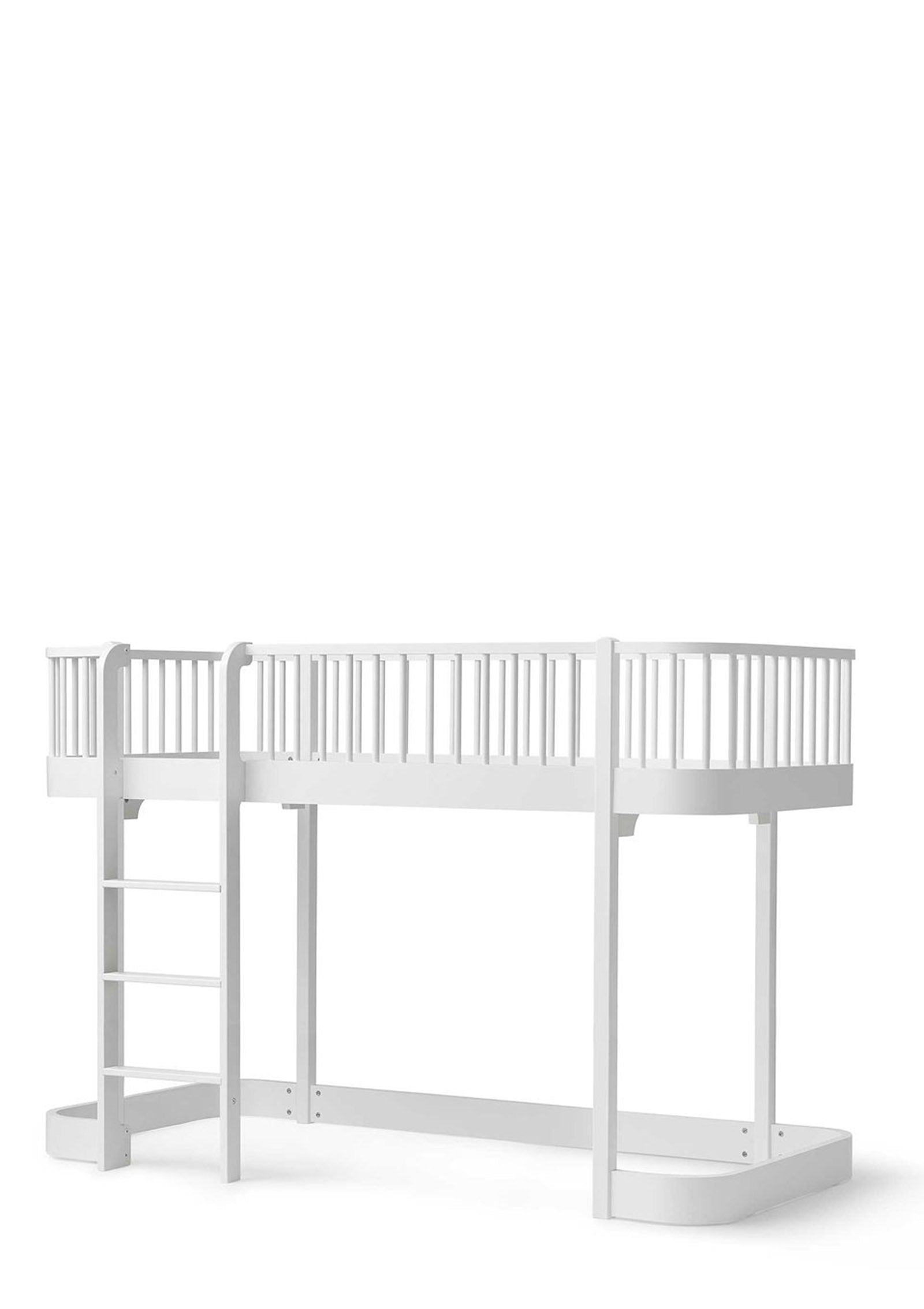 'Wood' Original halbhohes Hochbett weiß