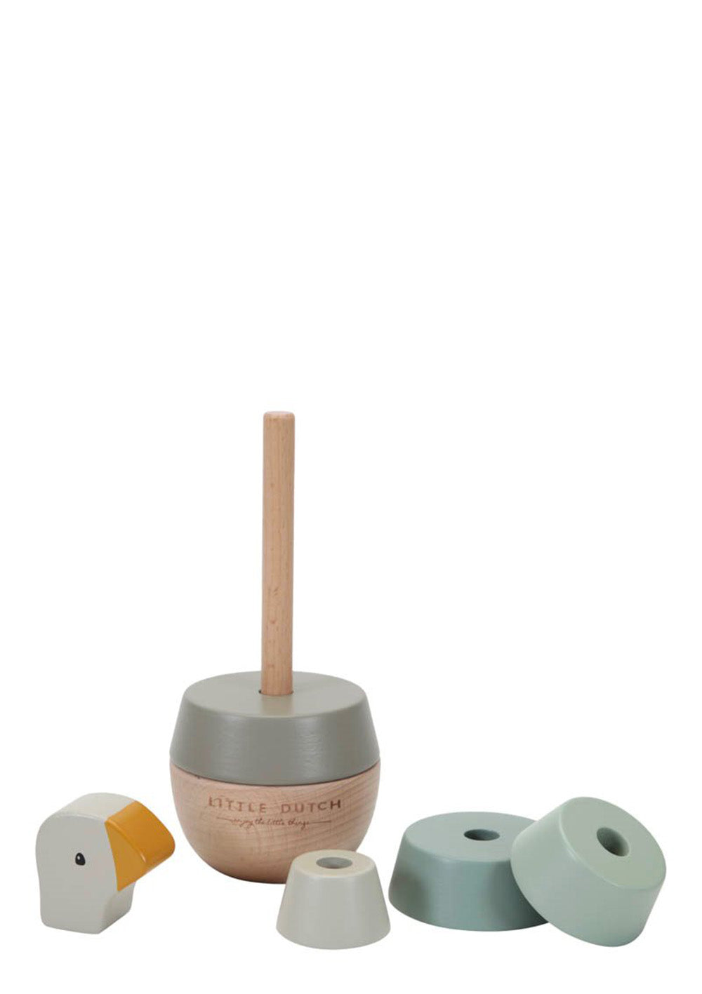 Holz-Stapelturm mit Ringen 'Little Goose'