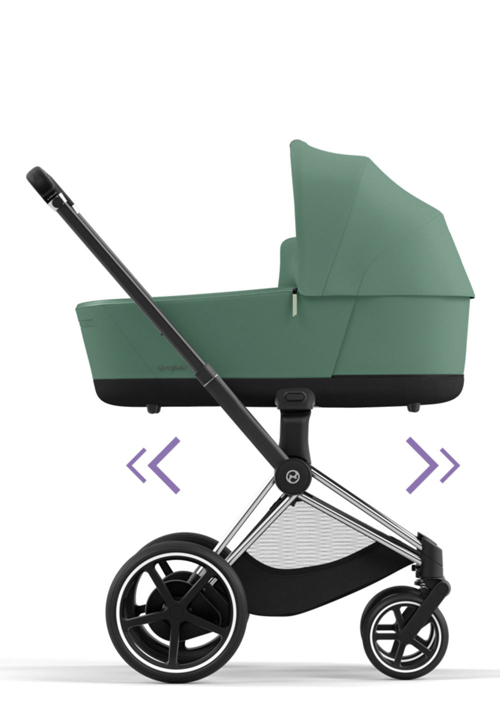 Cybex e-Priam Kinderwagen-Set Comfort Leaf Green