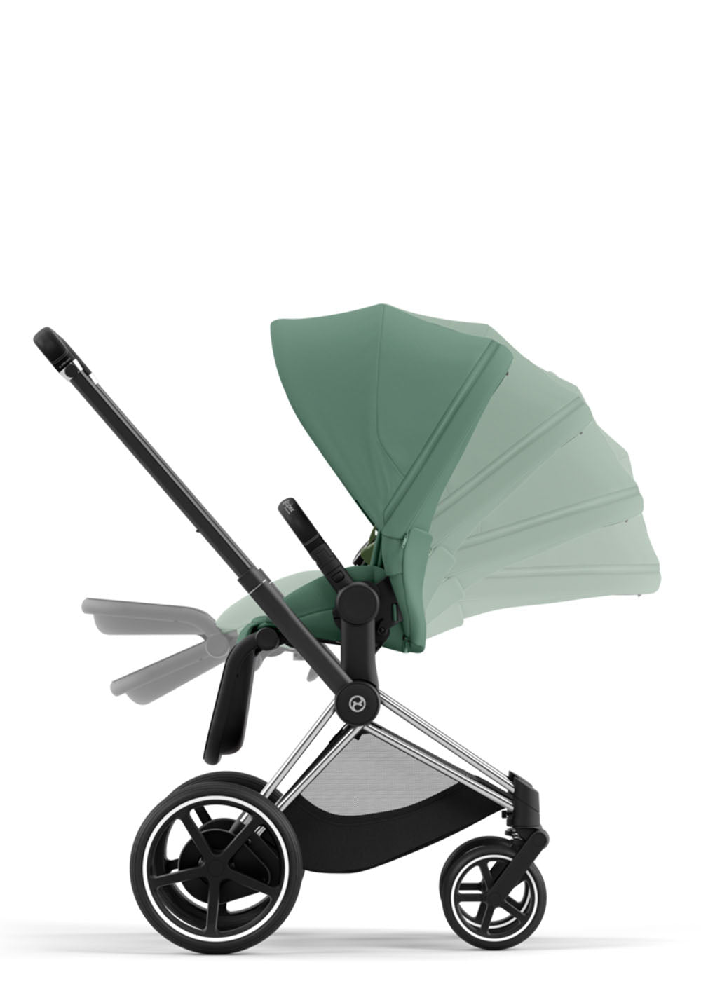 Cybex e-Priam Kinderwagen-Set Comfort Leaf Green