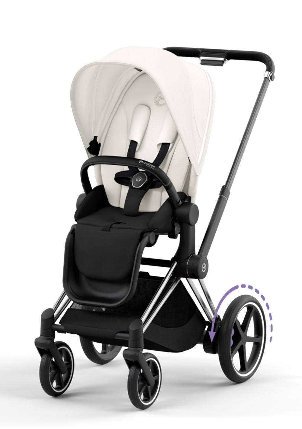 Cybex e-Priam Kinderwagen-Set Comfort Off White