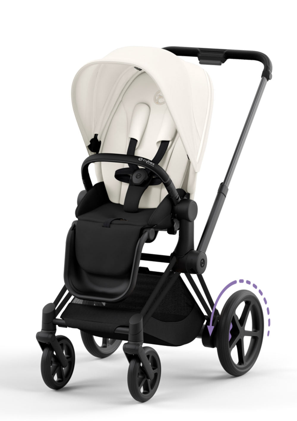 Cybex e-Priam Kinderwagen-Set Comfort Off White