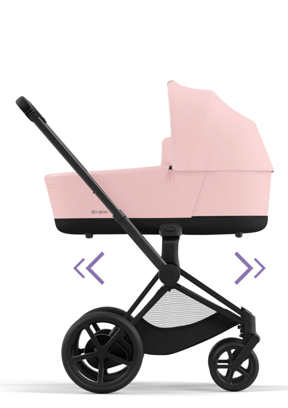 Cybex e-Priam Kinderwagen-Set Comfort Peach Pink