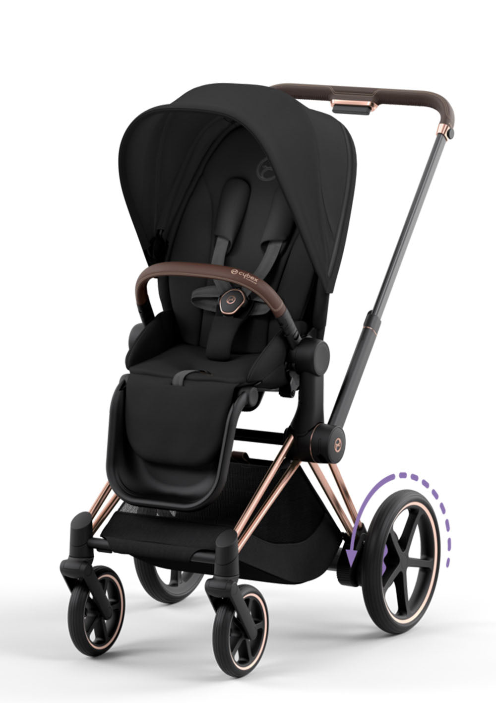 Cybex e-Priam Kinderwagen-Set Comfort Sepia Black