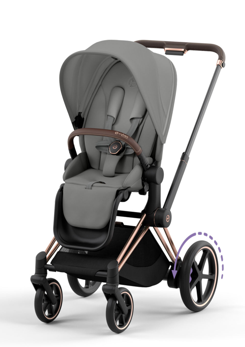 Cybex e-Priam Kinderwagen-Set Comfort Mirage Grey