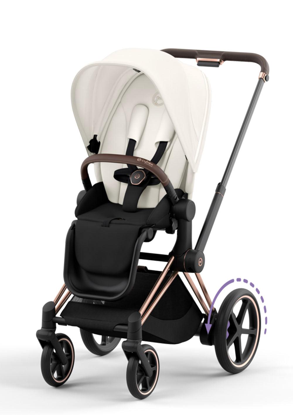 Cybex e-Priam Kinderwagen-Set Comfort Off White