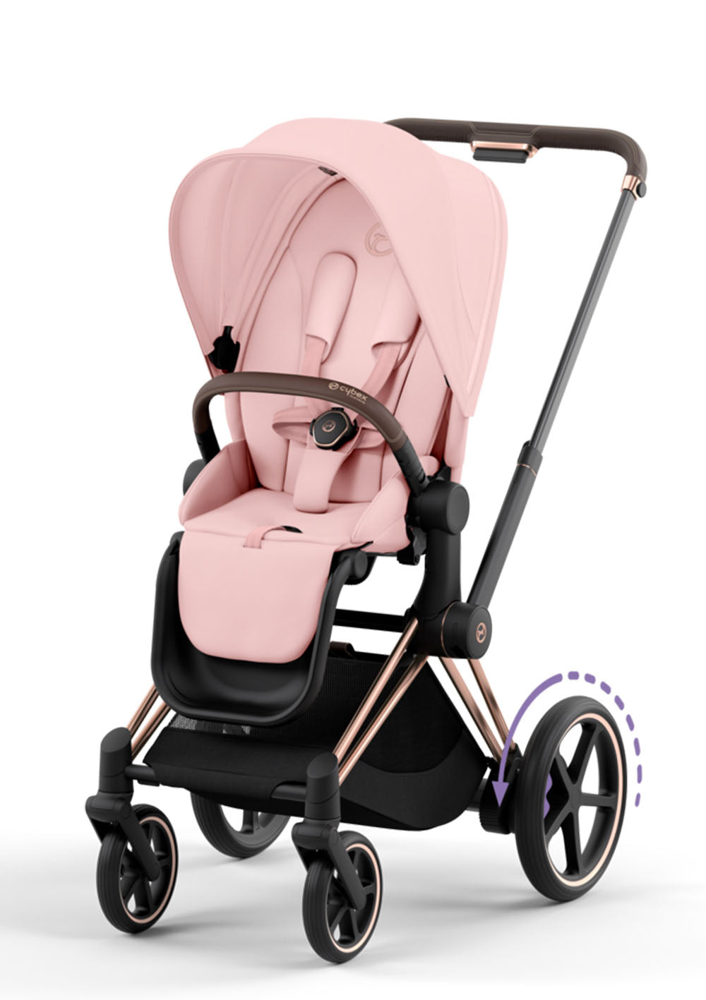 Cybex e-Priam Kinderwagen-Set Comfort Peach Pink