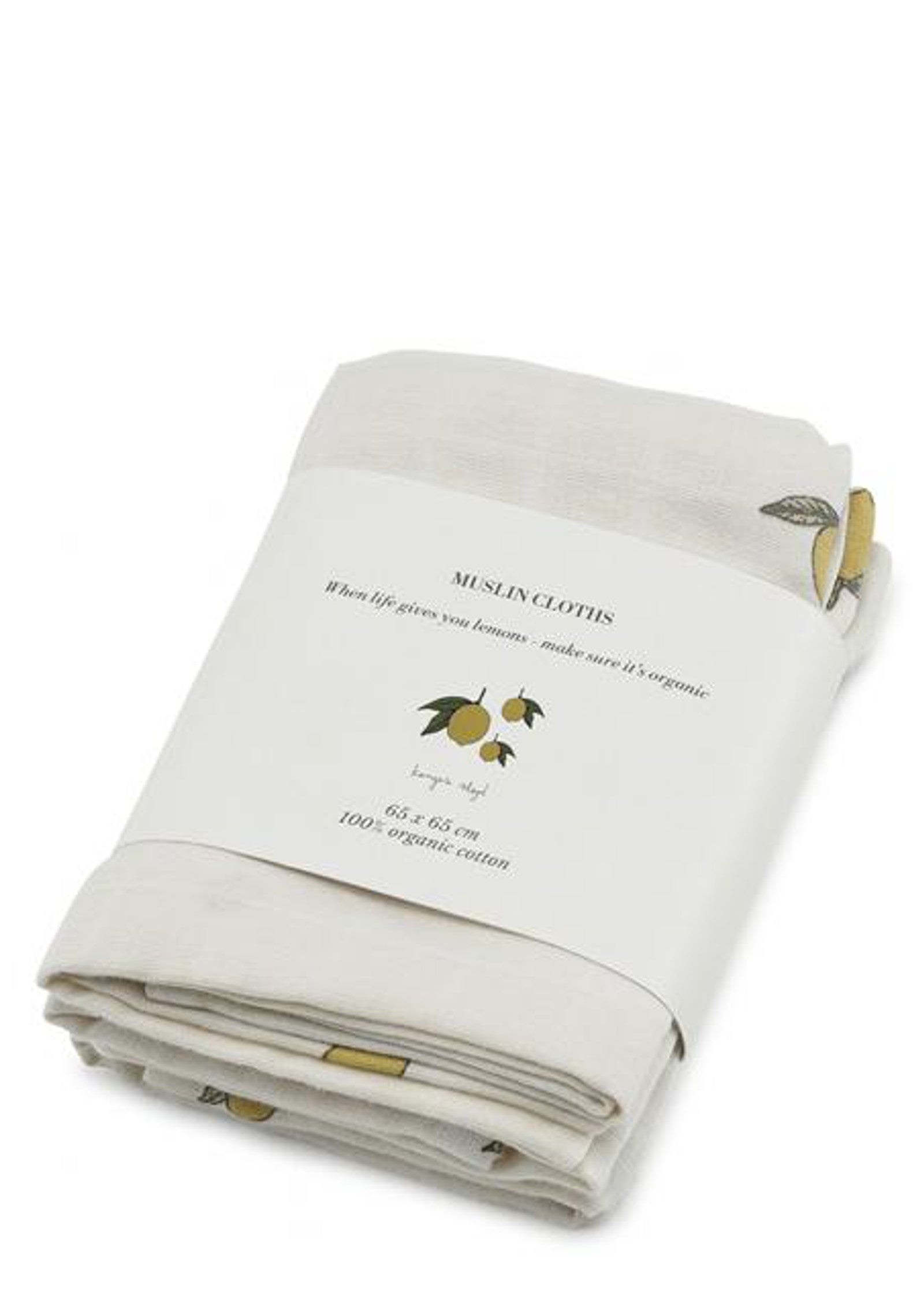 3er Pack Mulltücher Lemon