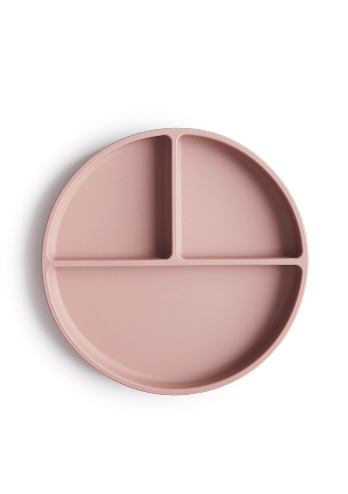 Mushie Silikon Teller mit Saugnapf Blush
