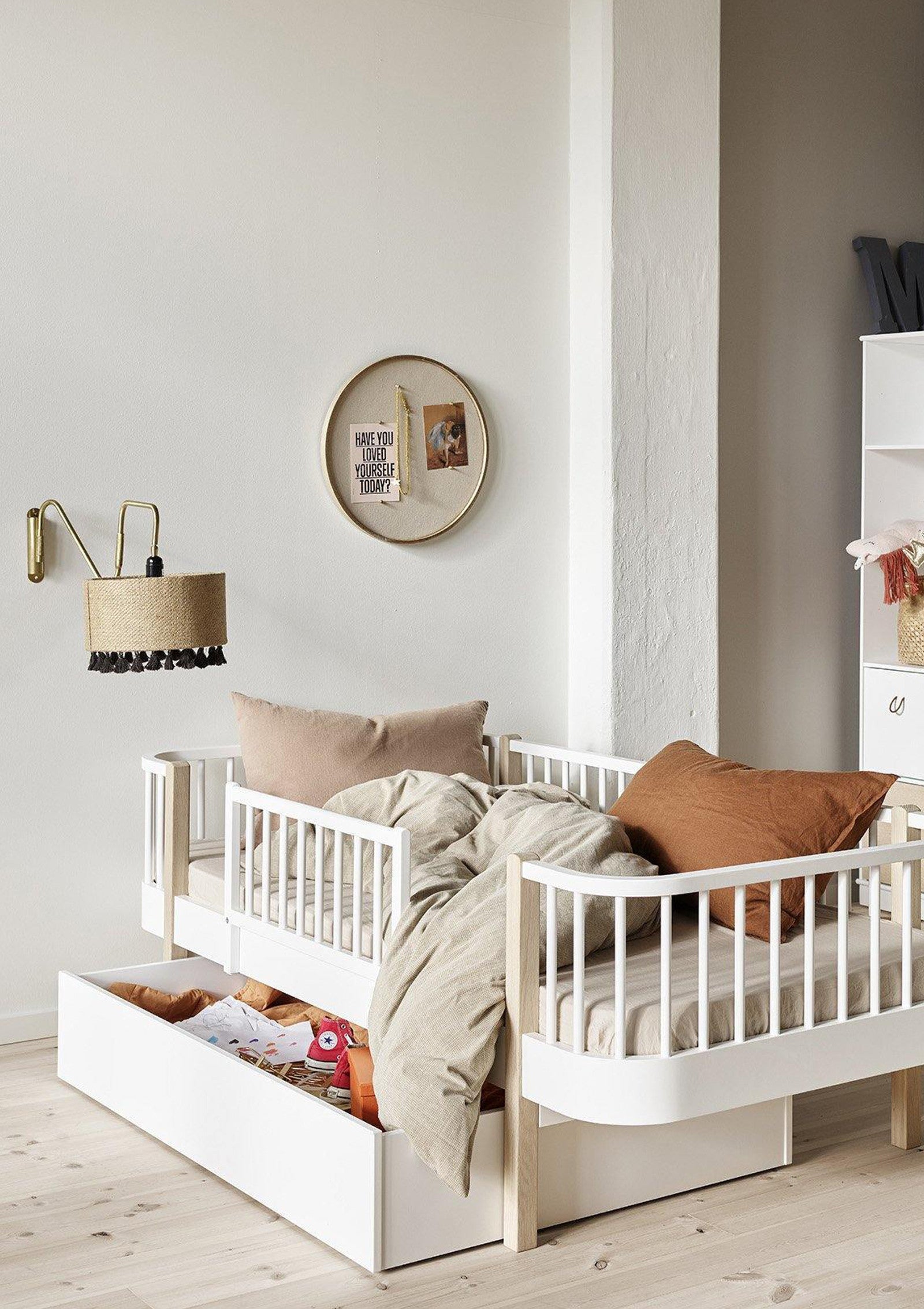 'Wood' Bettschublade Weiß