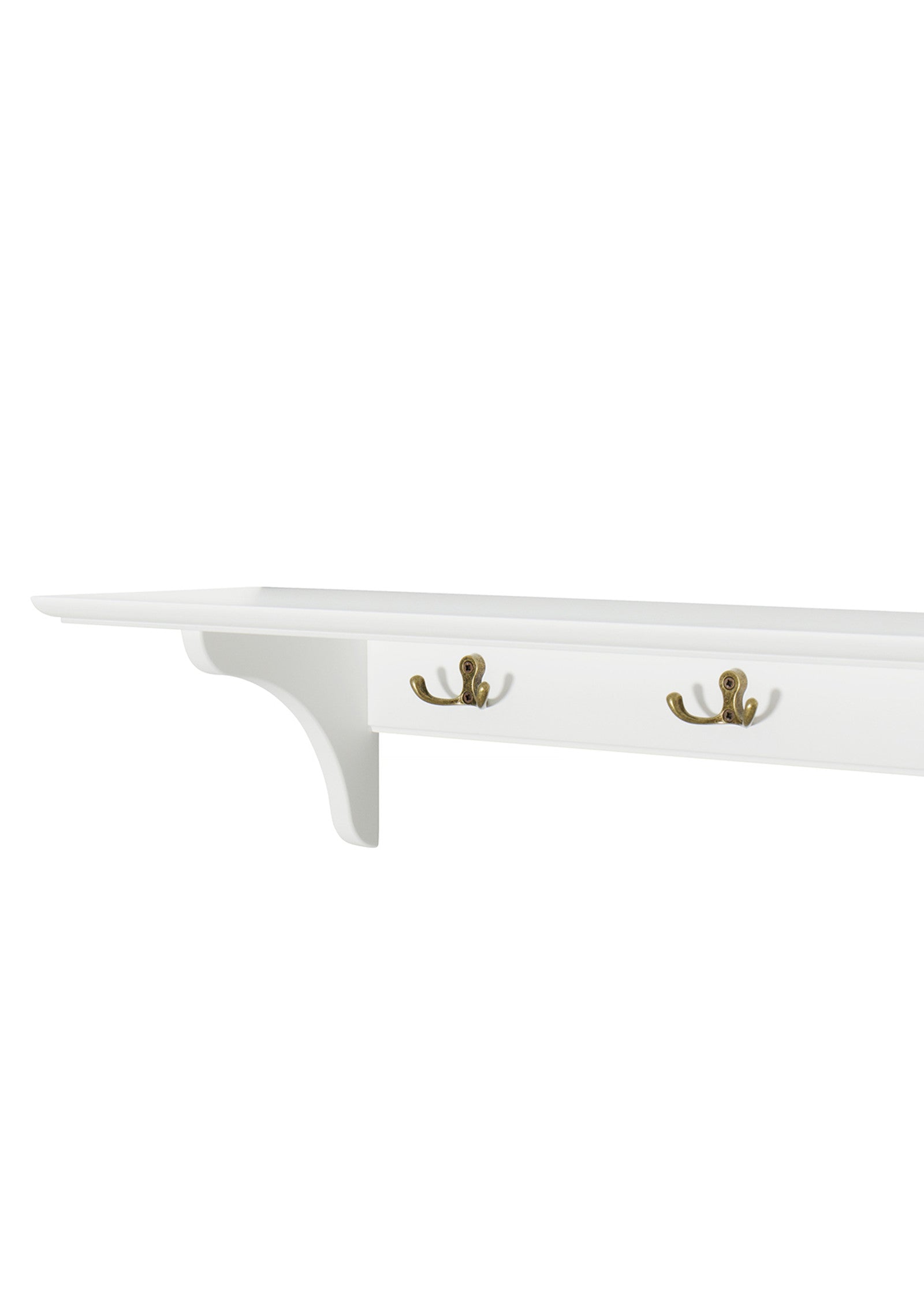 'Seeside' Wandregal groß mit Haken / weiß