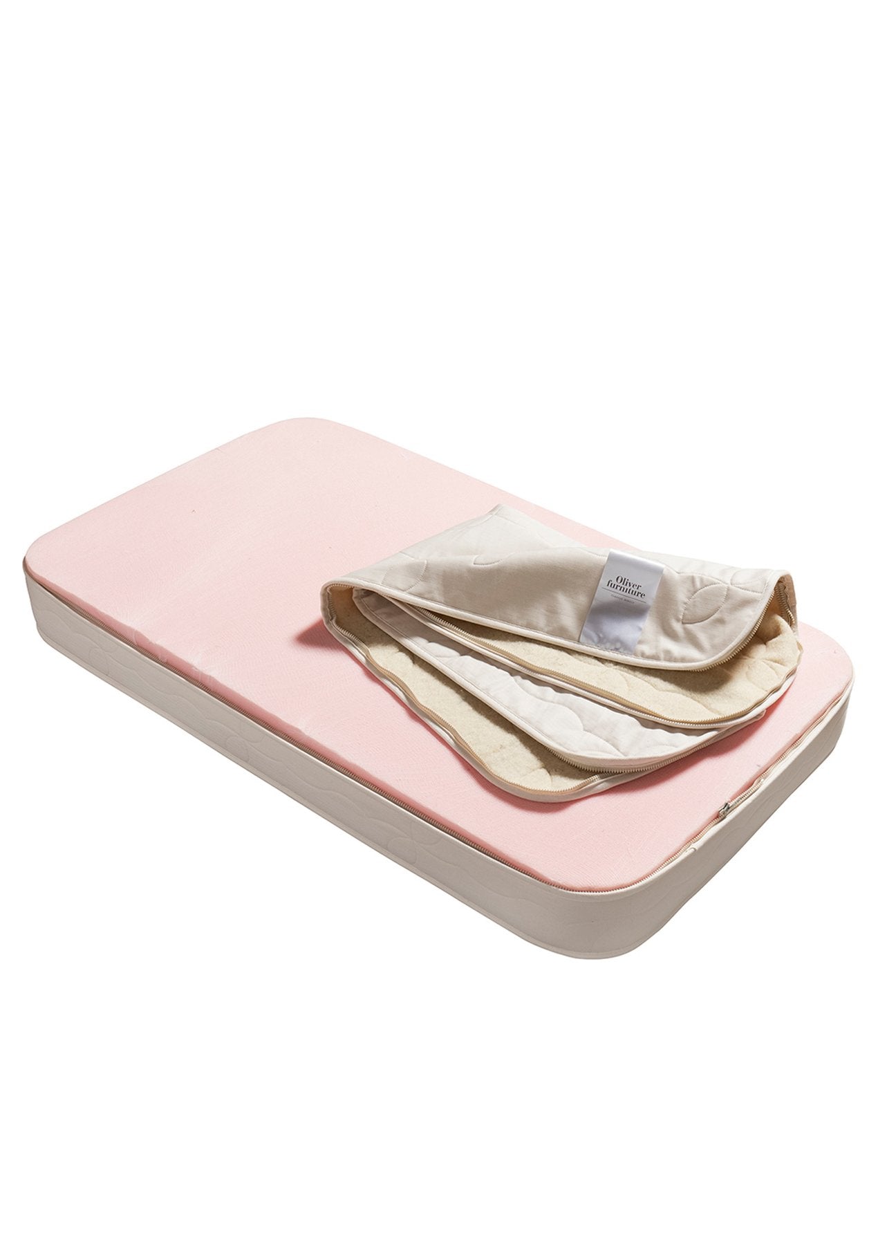 Babybett 'Wood Mini+' Weiß / Eiche 122-162 x 68 cm