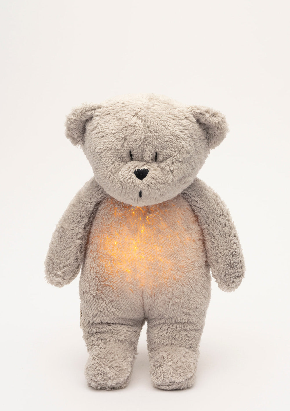 Teddybär mit Licht 'Organic Humming Bear' mineral grey