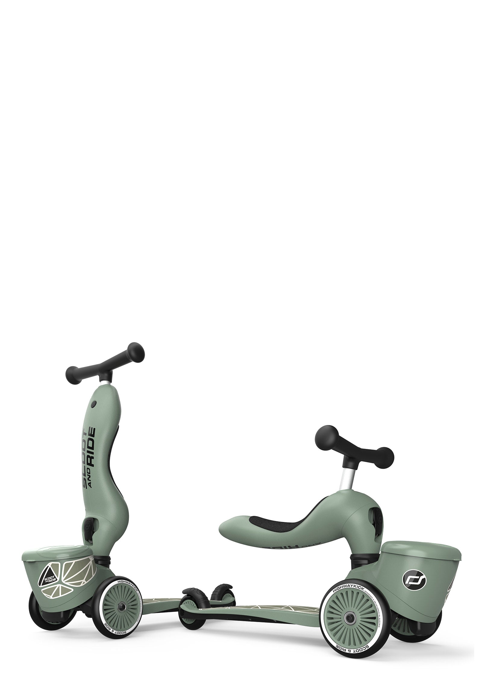 Scoot and Ride 2in1 Kickboard 'Highway Kick 1 Lifestyle' Green Lines