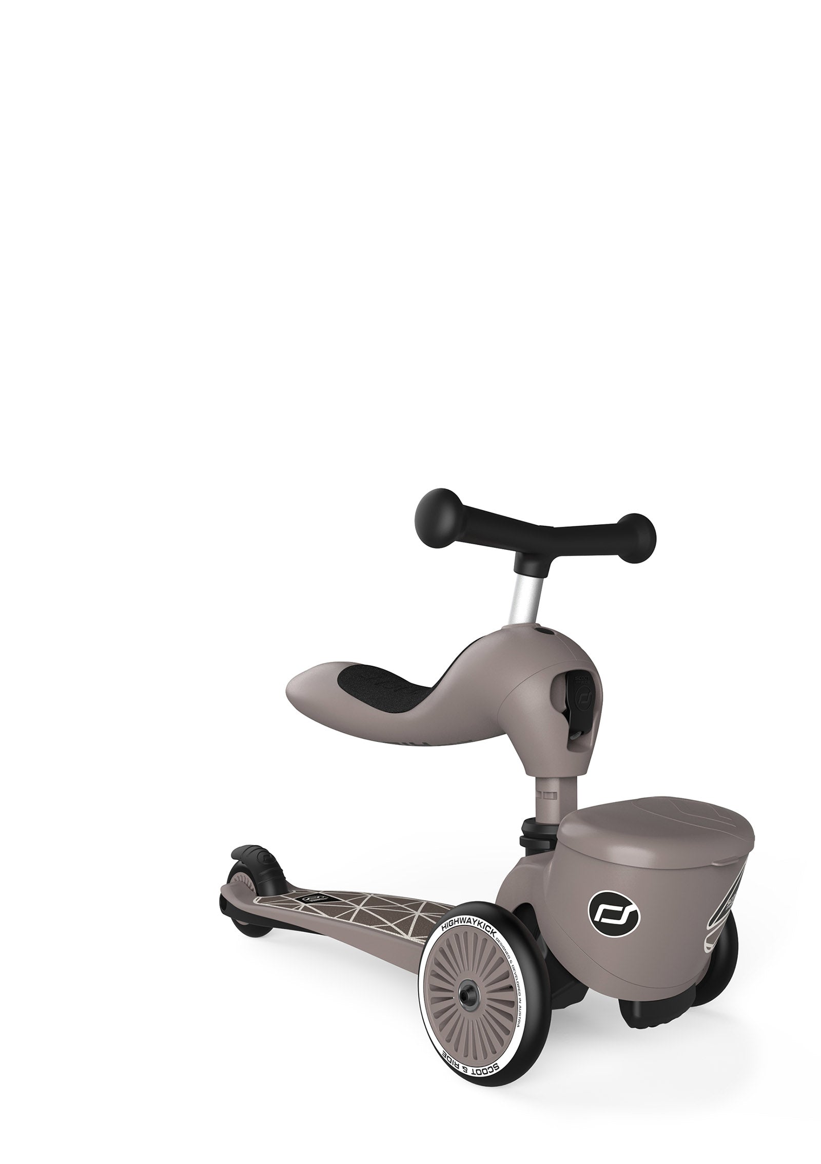 Scoot and Ride 2in1 Kickboard 'highwy Kick 1 Lifestyle' Brown Lines