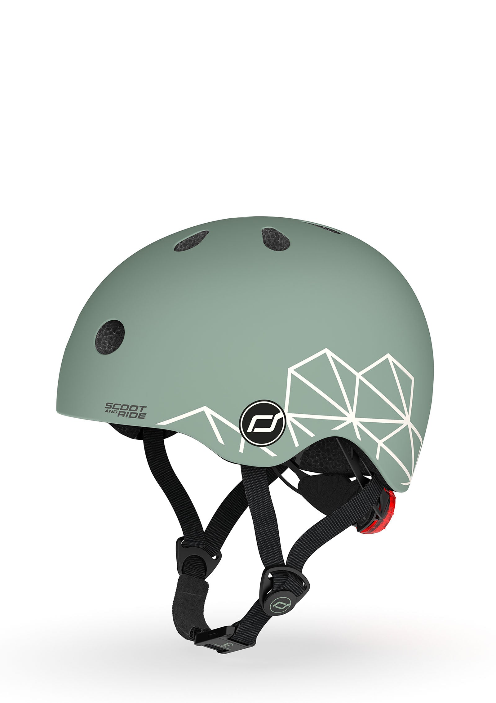 Scoot and Ride Helm Graphics Green Lines