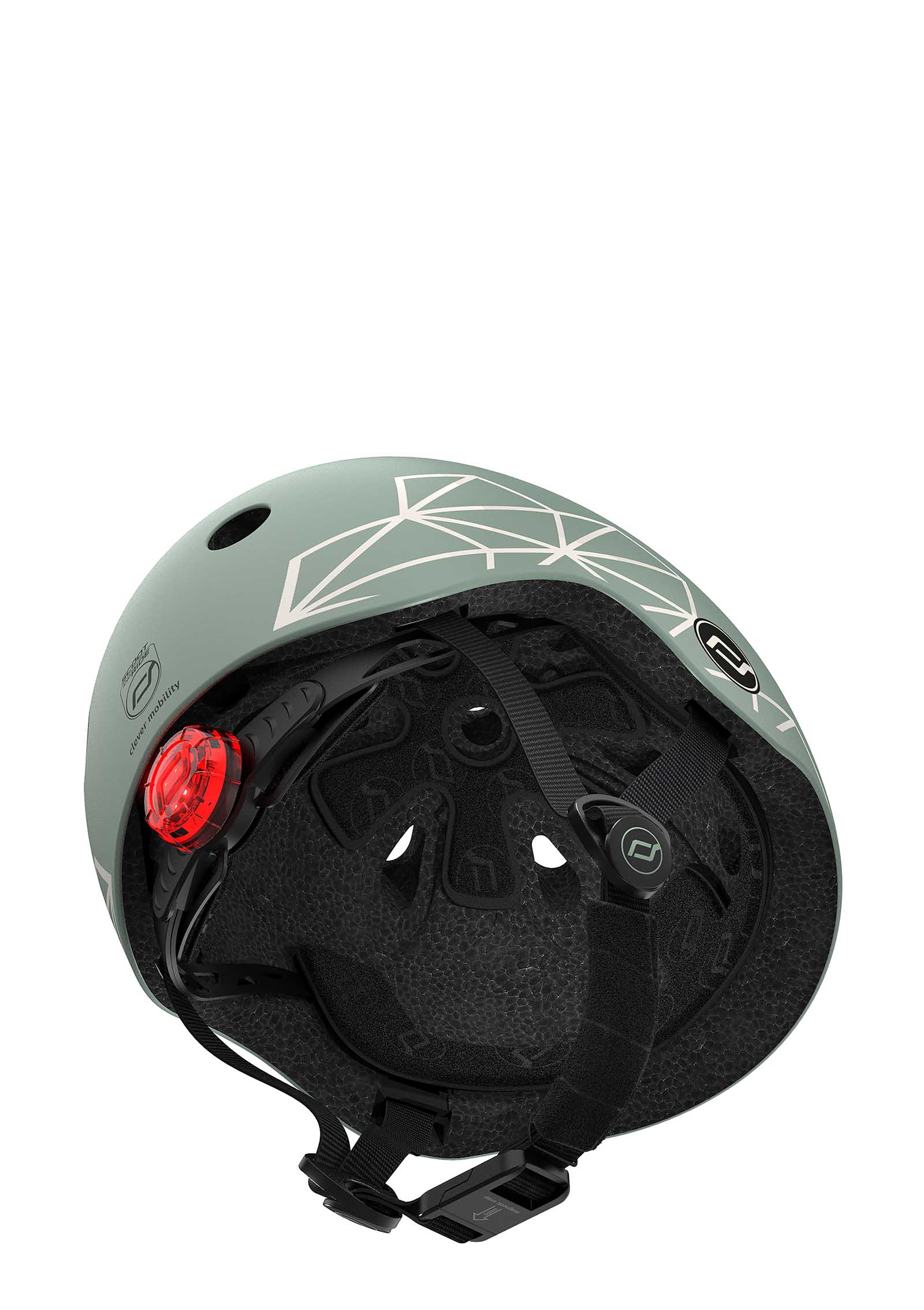 Scoot and Ride Helm Graphics Green Lines