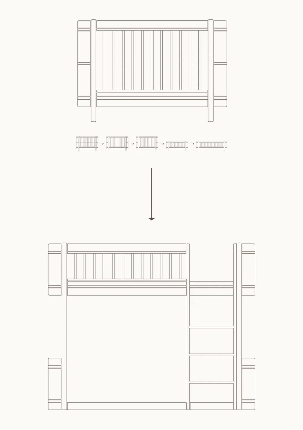 Oliver Furniture 'Wood' Umbauset Mini+ Basic Eiche