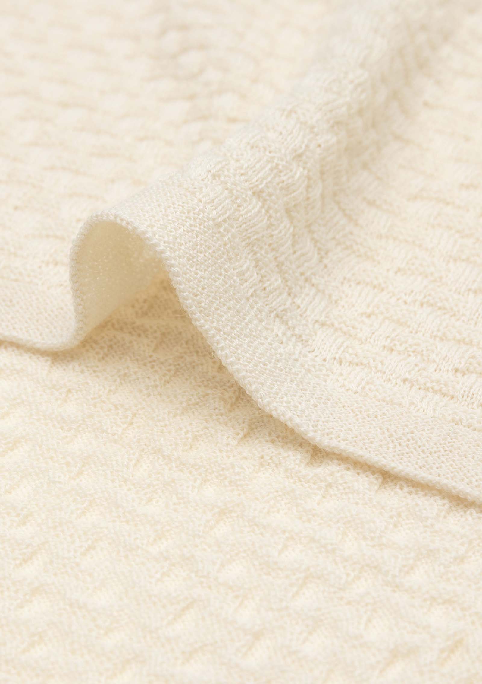 Jollein Merino Decke 'Weave knit' Oatmeal