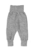 Wolle/Seide Baby-Hose hellgrau melange