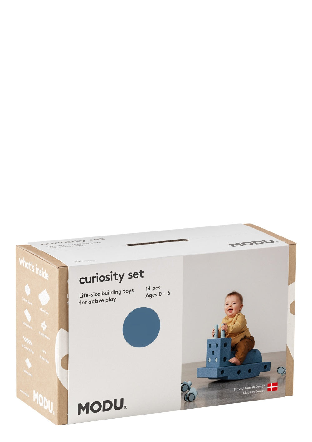 MODU Bauspielzeug 'Curiosity-Set' 14-teilig Deep Blue / Sky Blue