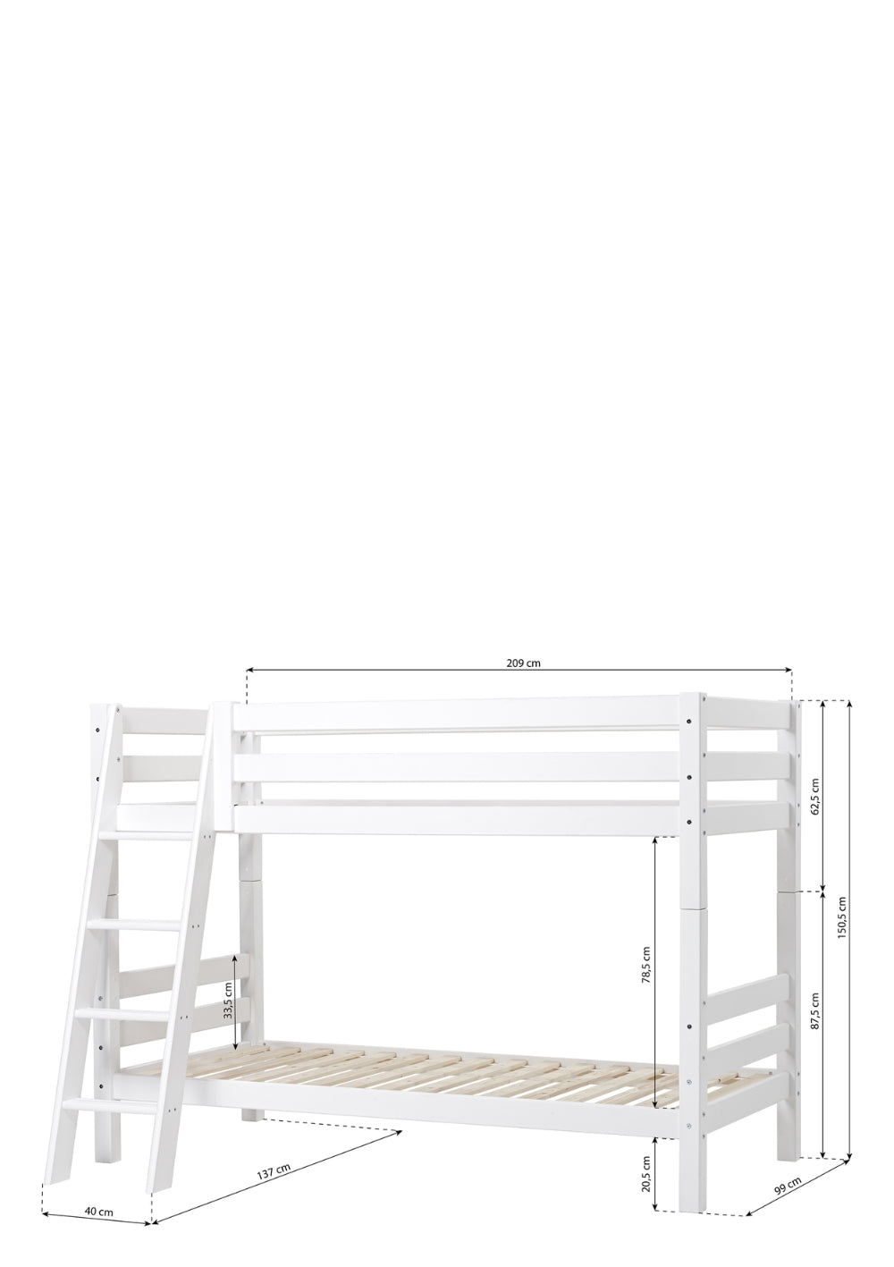 Hoppekids ECO Luxury Etagenbett 90 x 200 cm