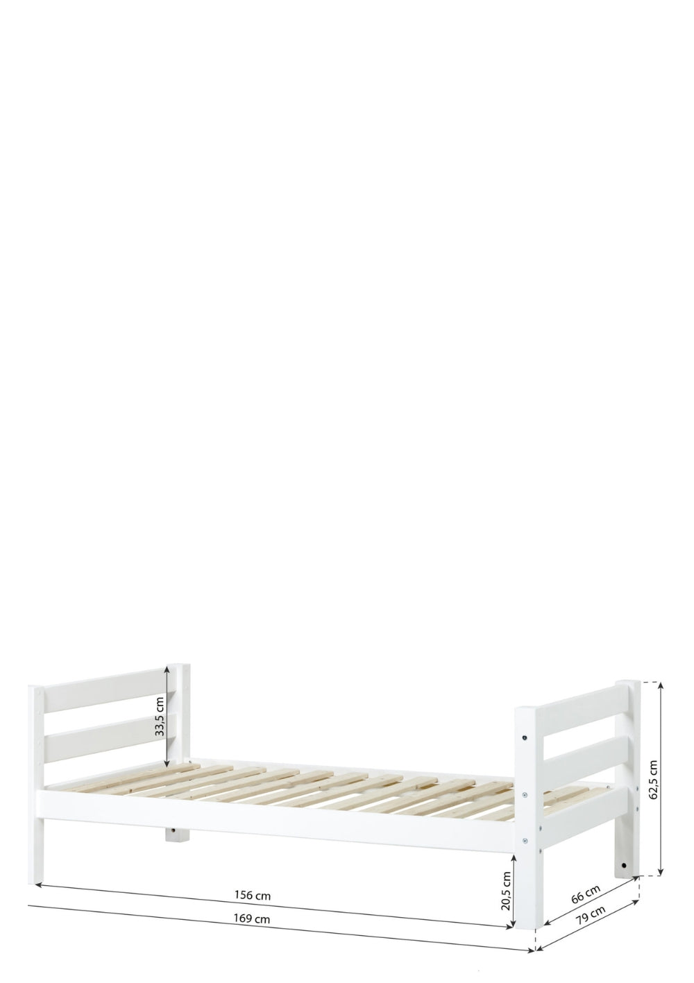 Hoppekids ECO Luxury Etagenbettmodul/Einzelbett 70 x 160 cm