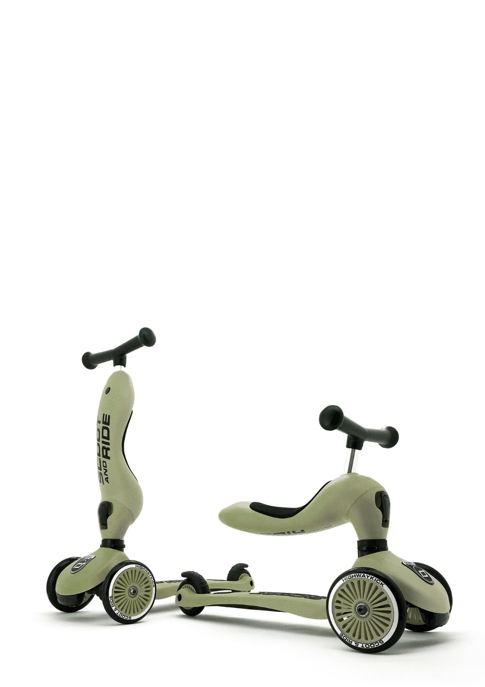 Scoot and Ride 2in1 Kickboard 'Highway Kick 1' olive