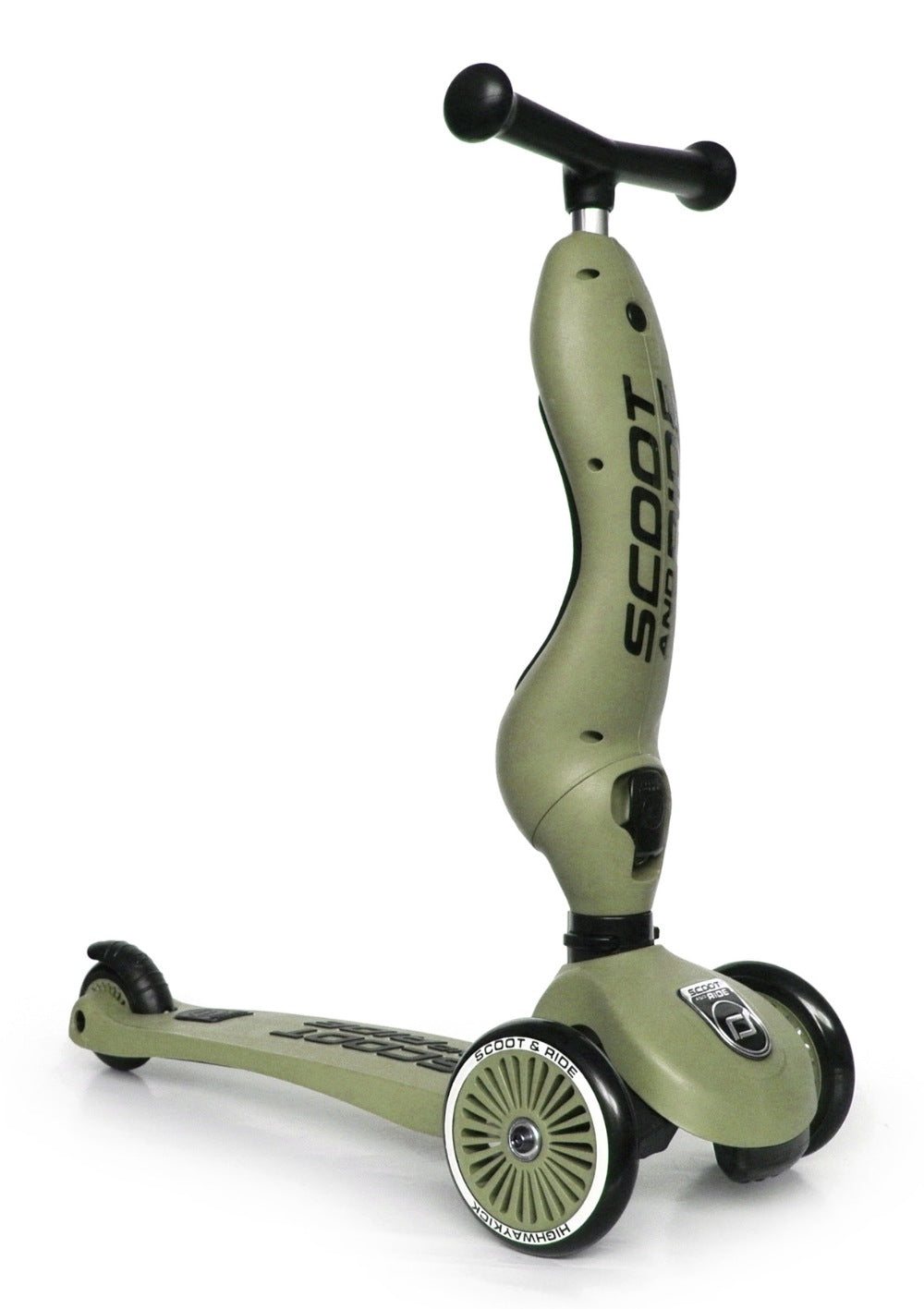 Scoot and Ride 2in1 Kickboard 'Highway Kick 1' olive